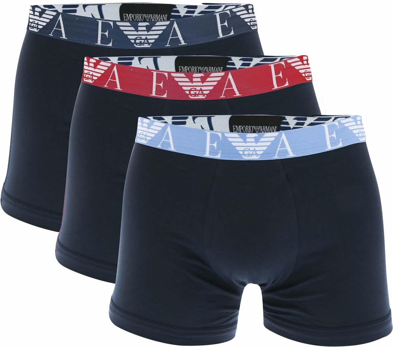 Herren Emporio Armani 3er-Pack Boxershorts in Marineblau
