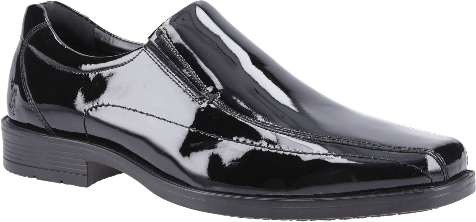 Thumbnail - Hush Puppies Brody Herren Slip-On Schuhe aus schwarzem Leder