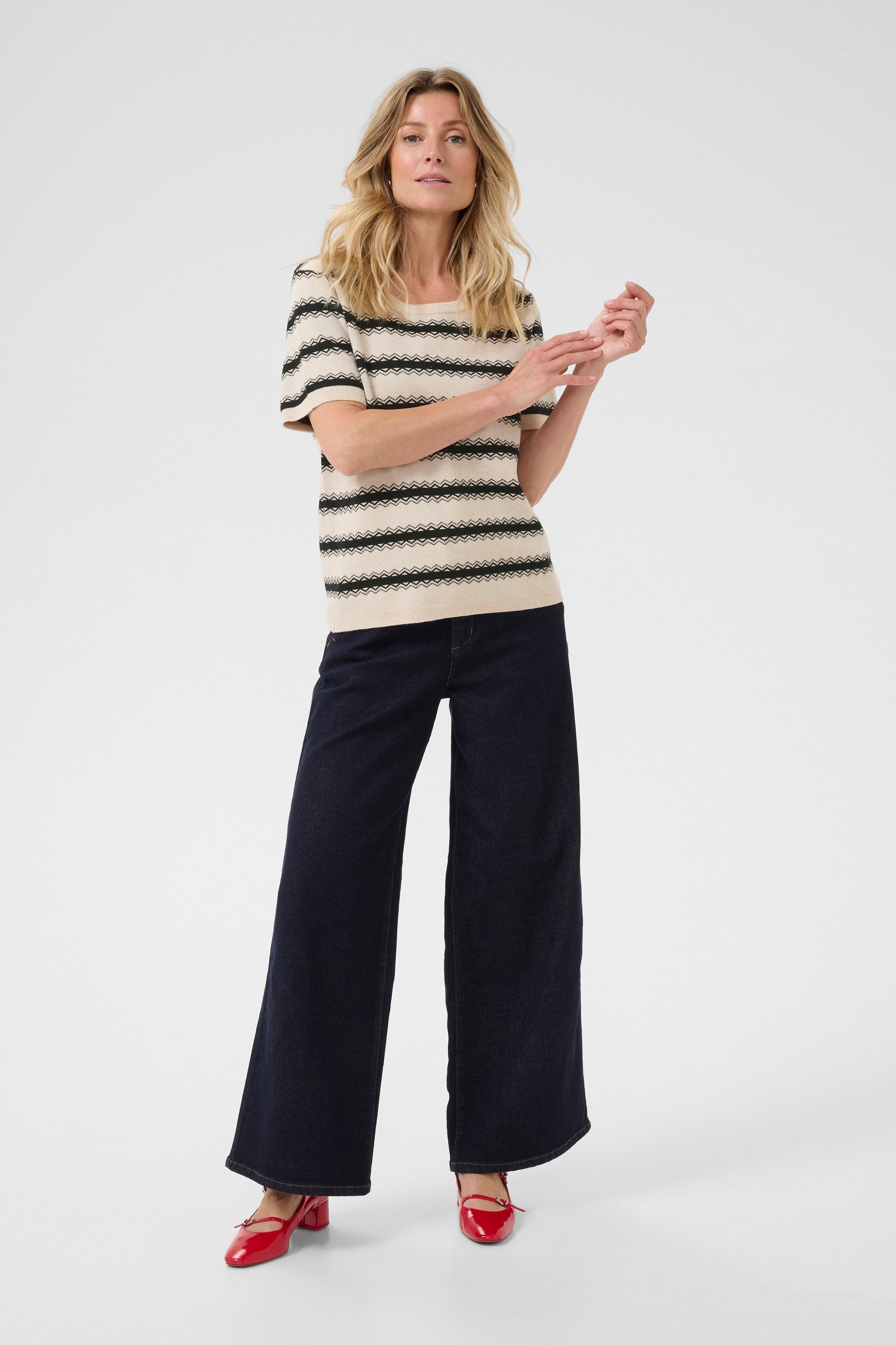 Strickpullover CRDela Regular fit black offwhite