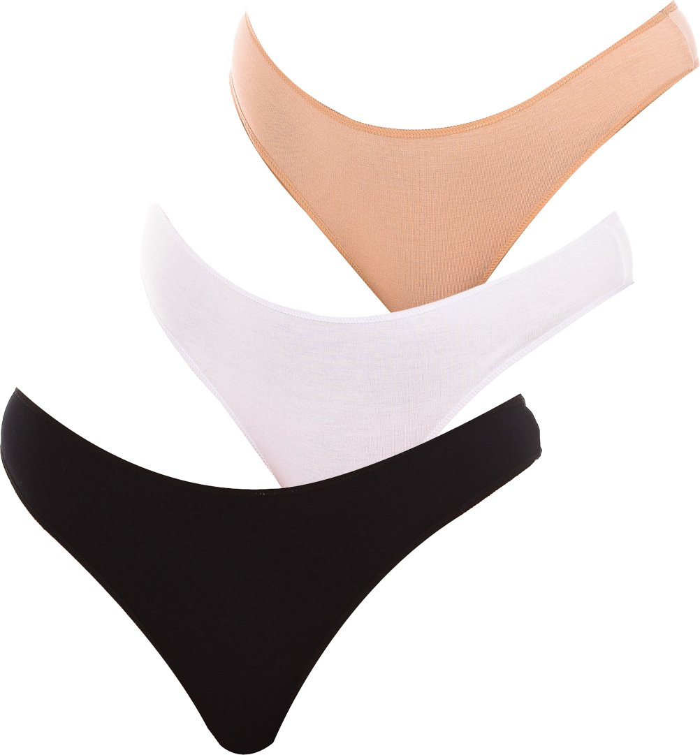 3er-Pack Bambus-Damen-Tangas Q907