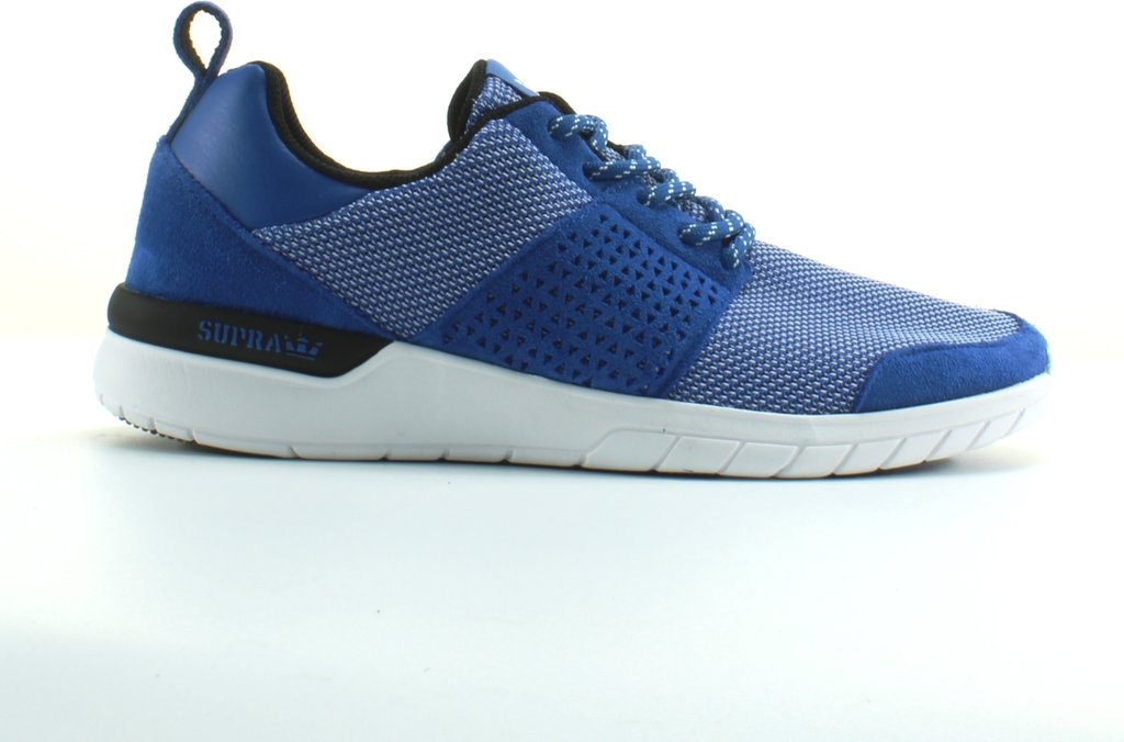Supra schere blau textile mens schnüren laufende trainer 08027 442