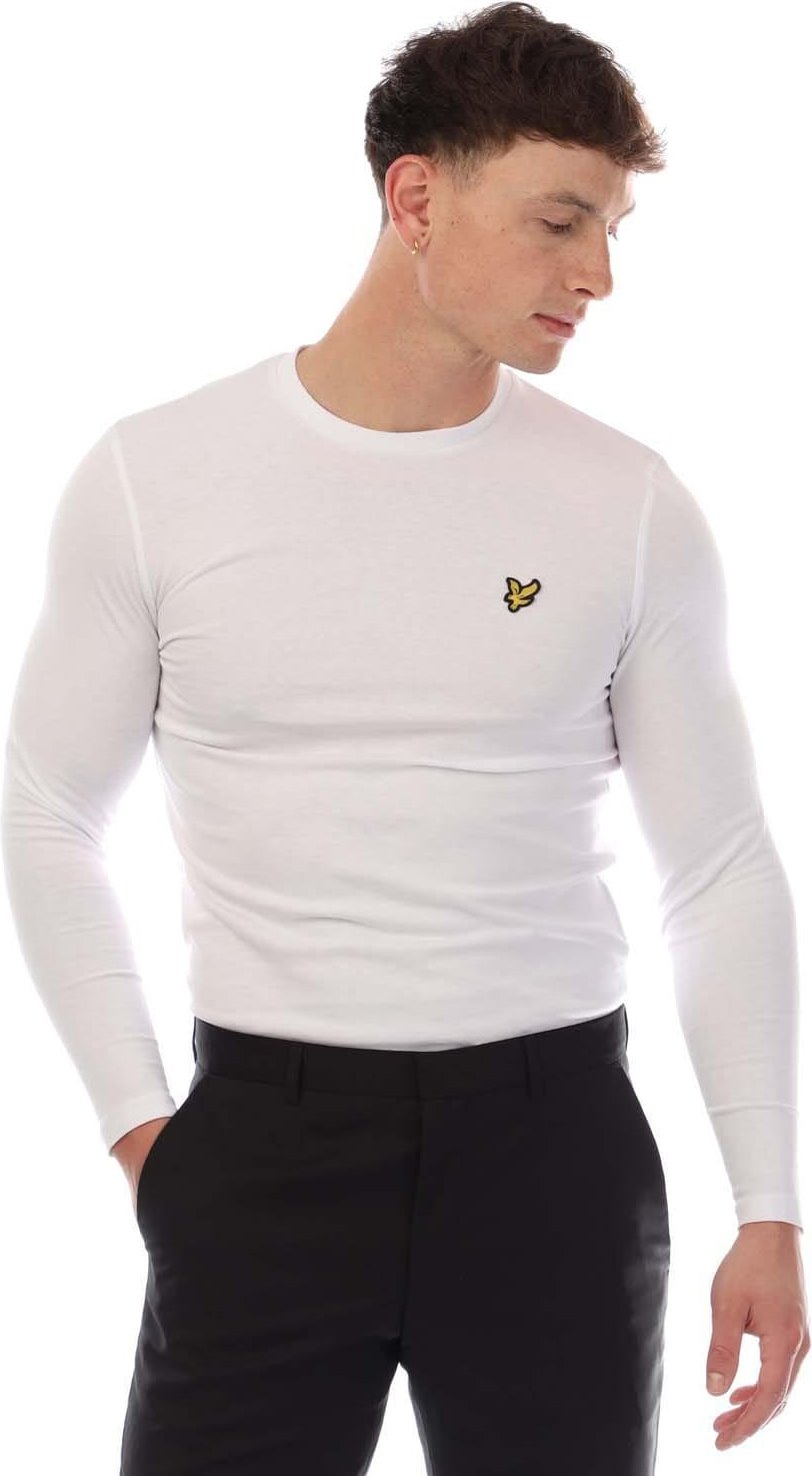 Lyle & Scott - T-Shirt Unifarben für Herren Langärmlig (Weiß)