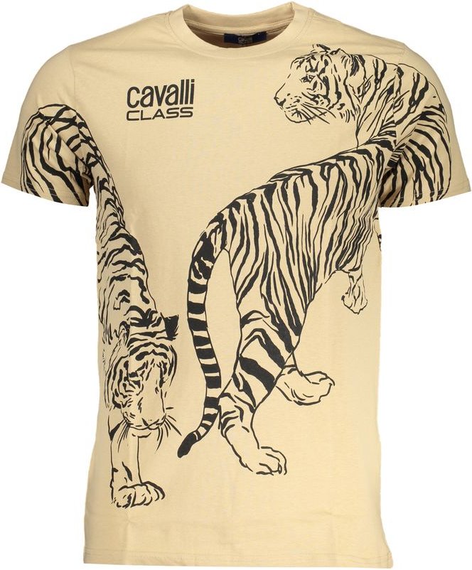Tigerprint Rundhalsausschnitt T-Shirt