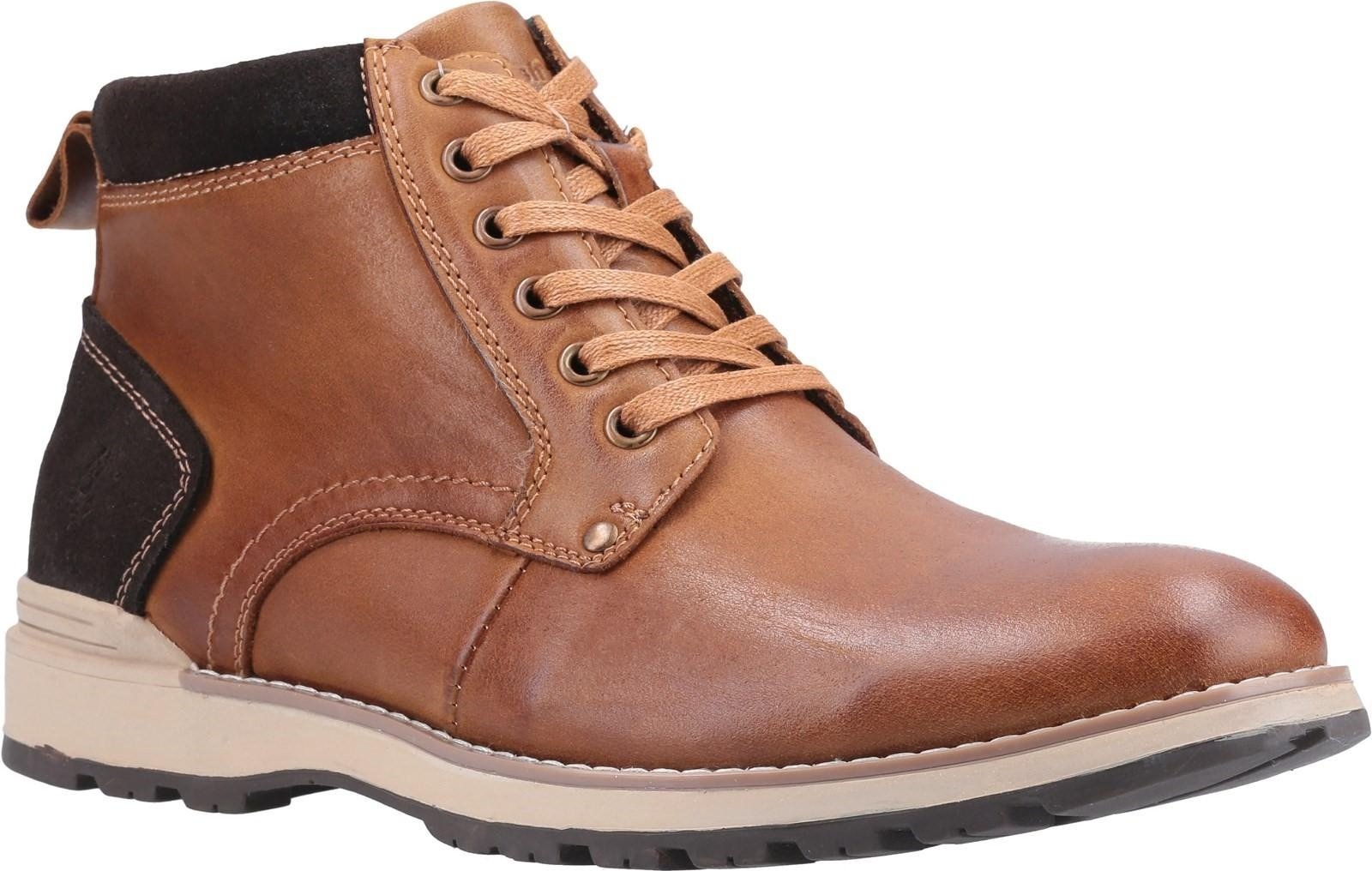 Thumbnail - Hush Puppies Herren Dean Lederstiefel (Tan)