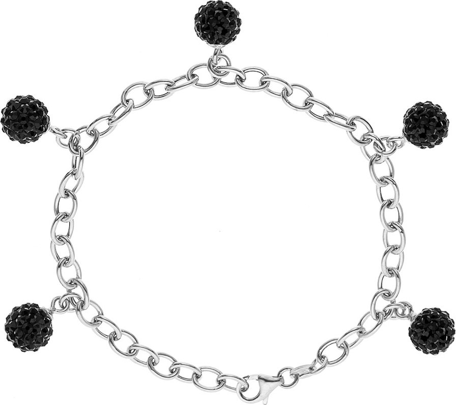 DIADEMA - Armband Toi & Moi - Süßwasserperle & weiße Kristallkugel - Love Jewelry Collection