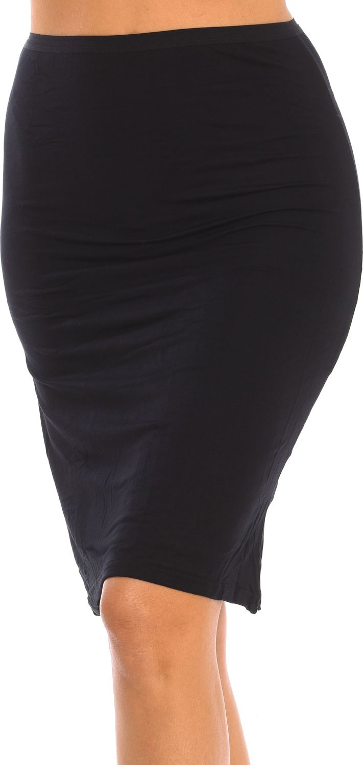 Damen Midi-Unterrock mit elastischem Bund Q300