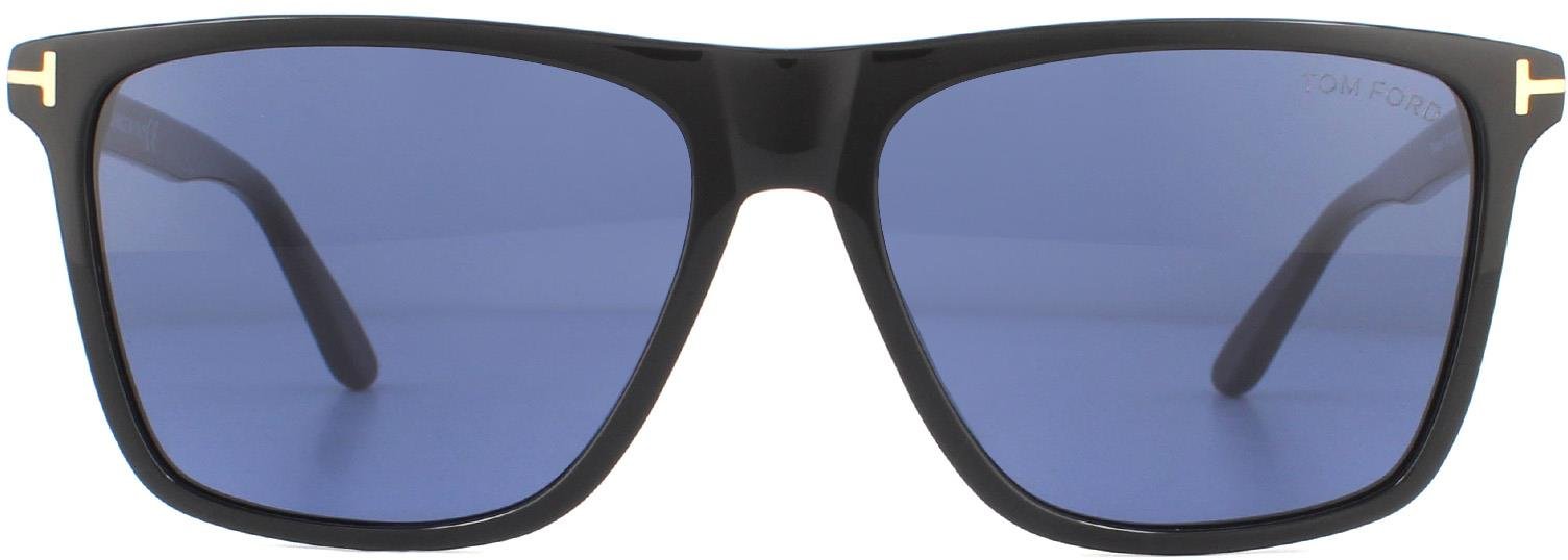 Tom Ford Sonnenbrille Fletcher FT0832 01V Glänzend Schwarz Blau