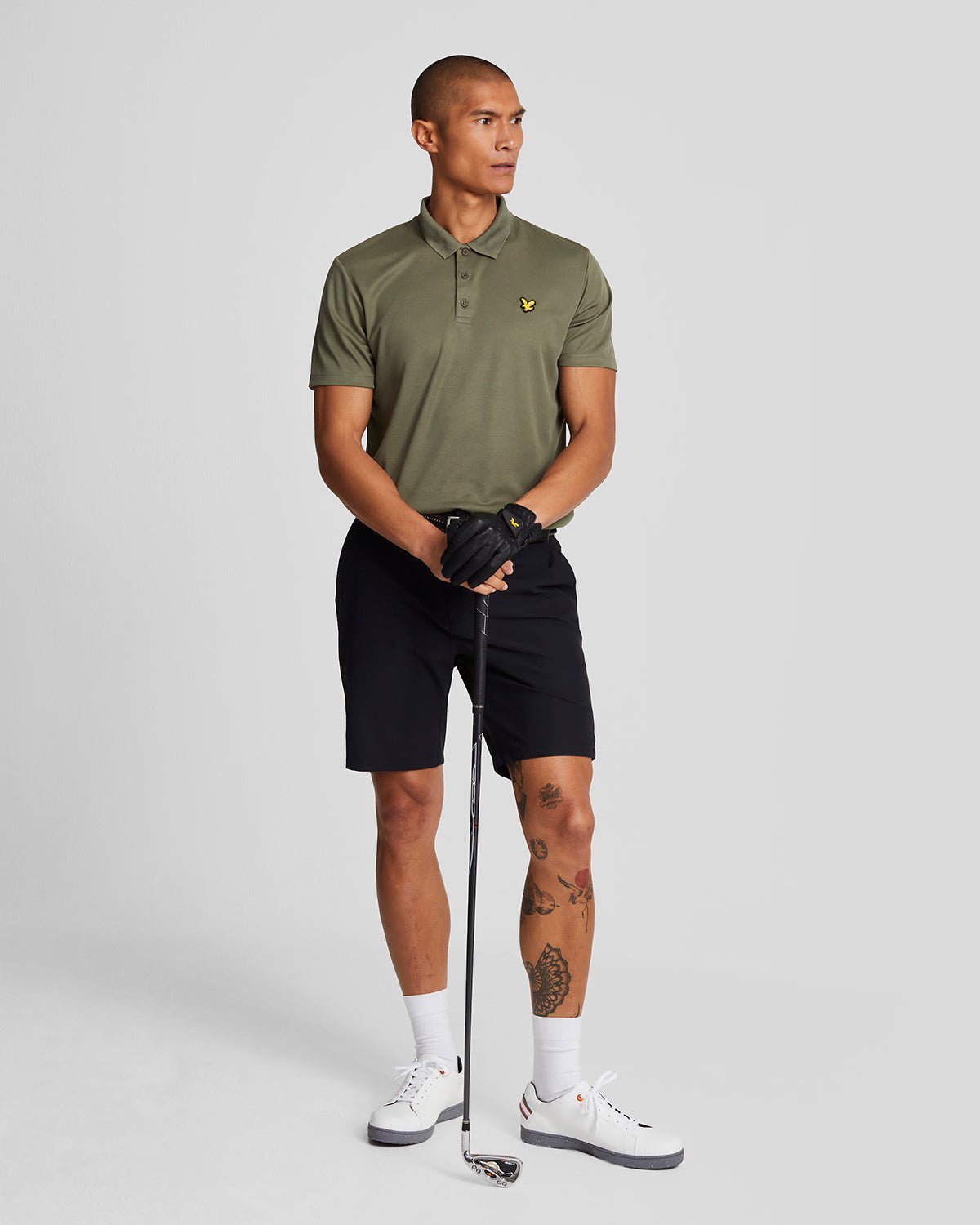 Lyle & Scott Leichte technische Golfshorts – Schwarz