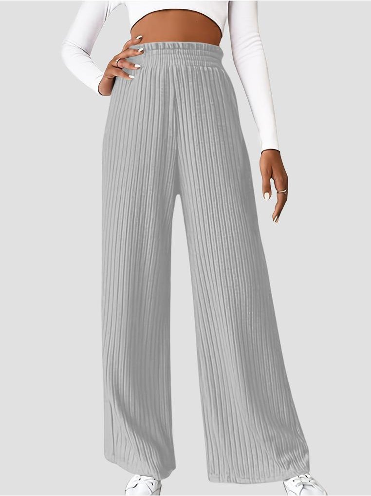 Damen Rippstrick High Waist Hose
