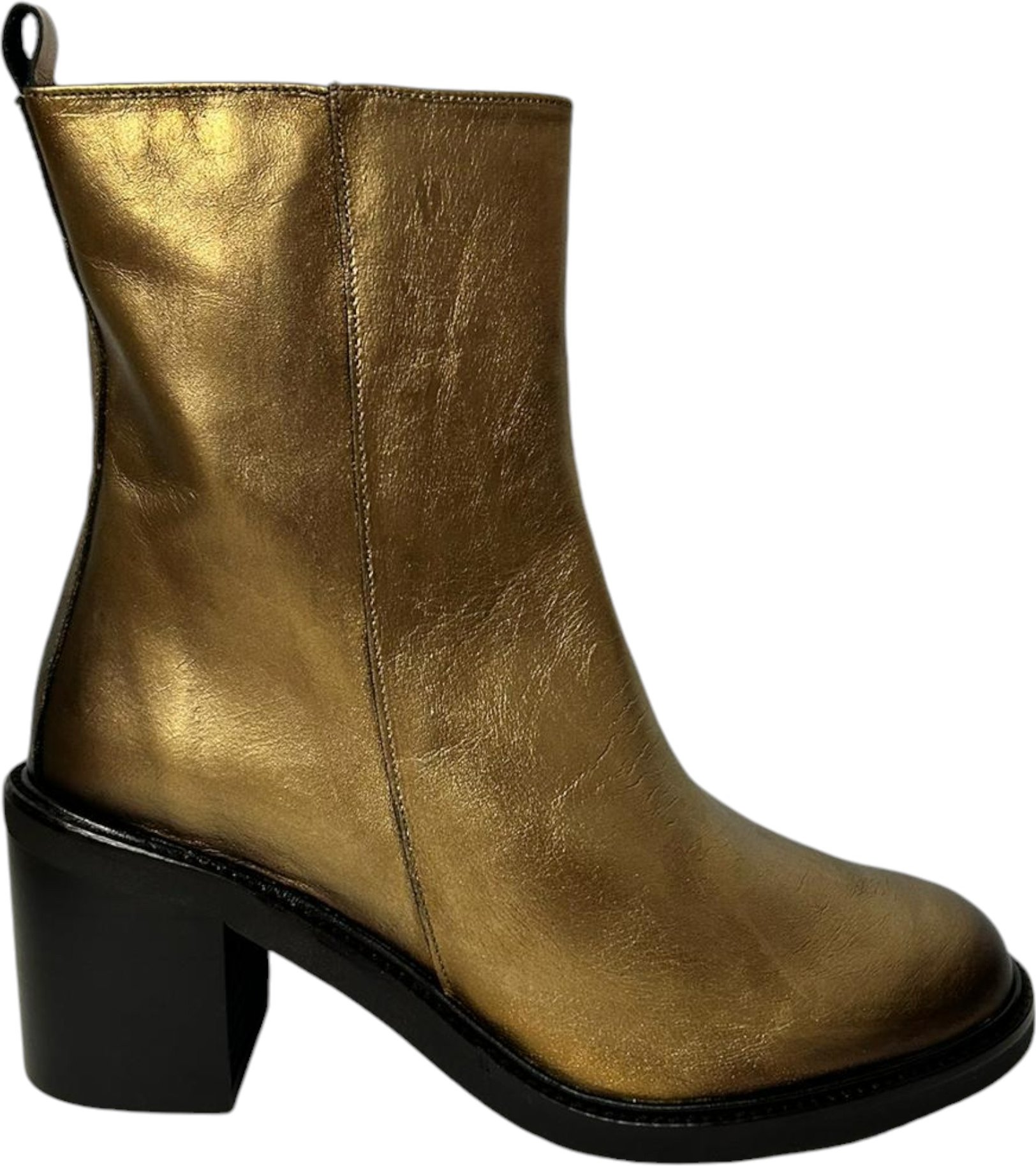 Belang Damenstiefelette gold