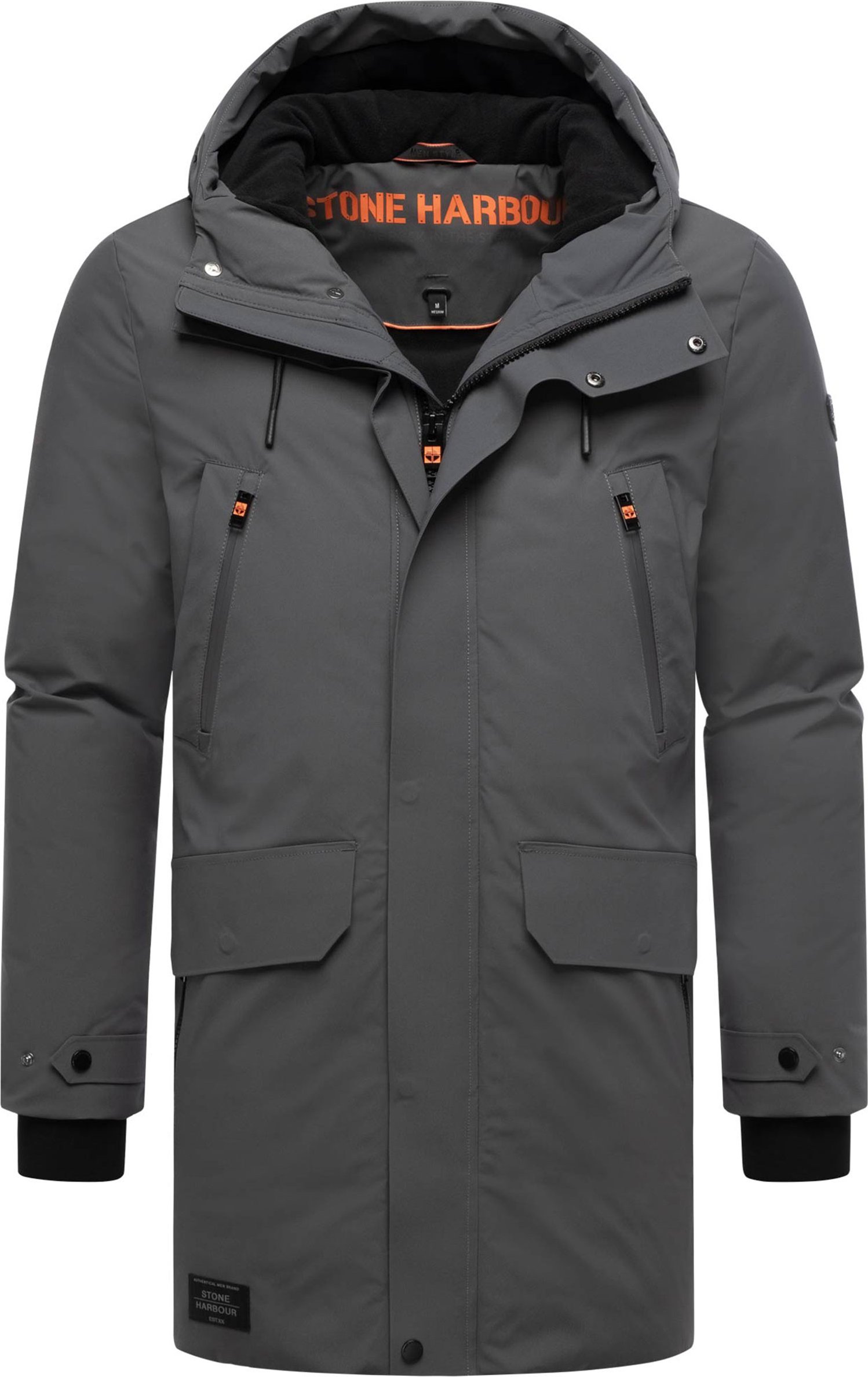 Stone Harbour Herren Winterparka Kitraan mit Magnetverschluss & Fleecefutter