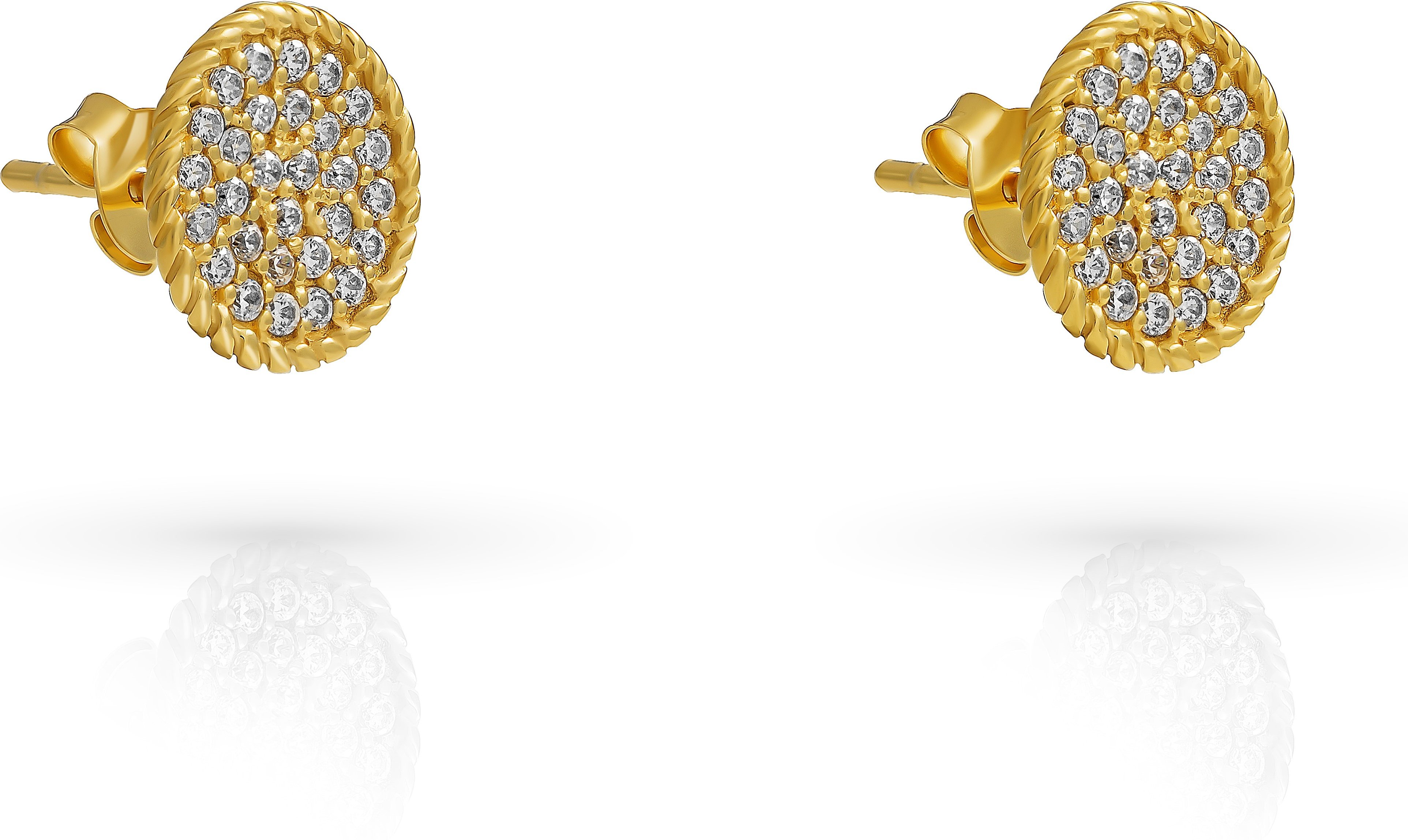 Orphelia 'Bella' Damen 925er Sterling Silber Ohrstecker - Gold ZO-7565/G