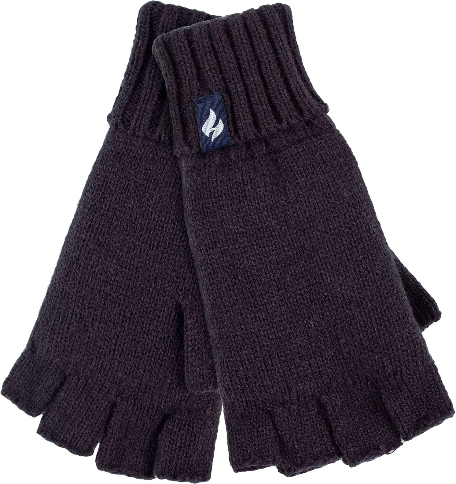 Solide gestrickte fingerlose Damenhandschuhe | WÄRMEHALTER | Marineblau