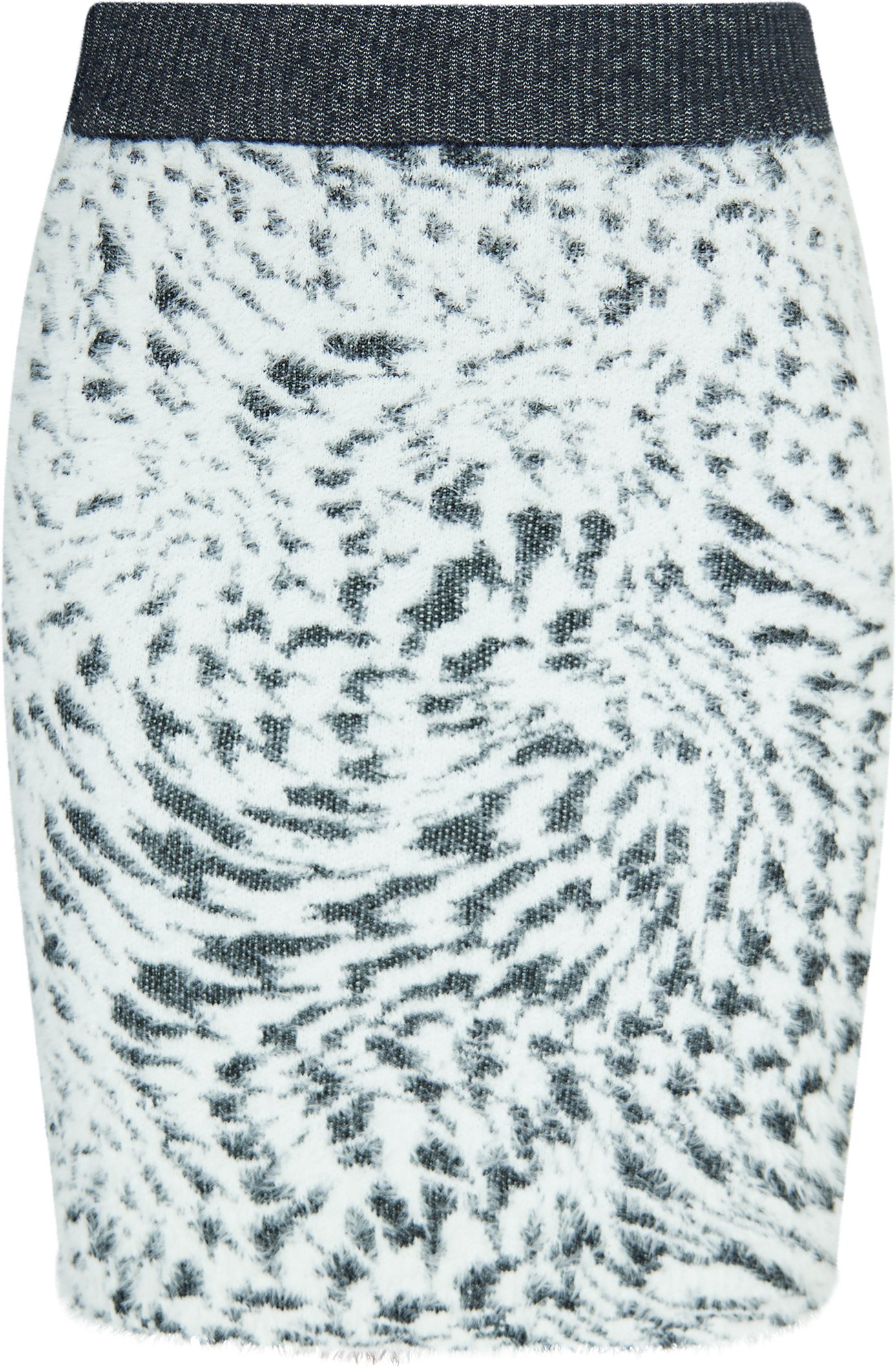 Mymo Strickrock Damen weiss schwarz