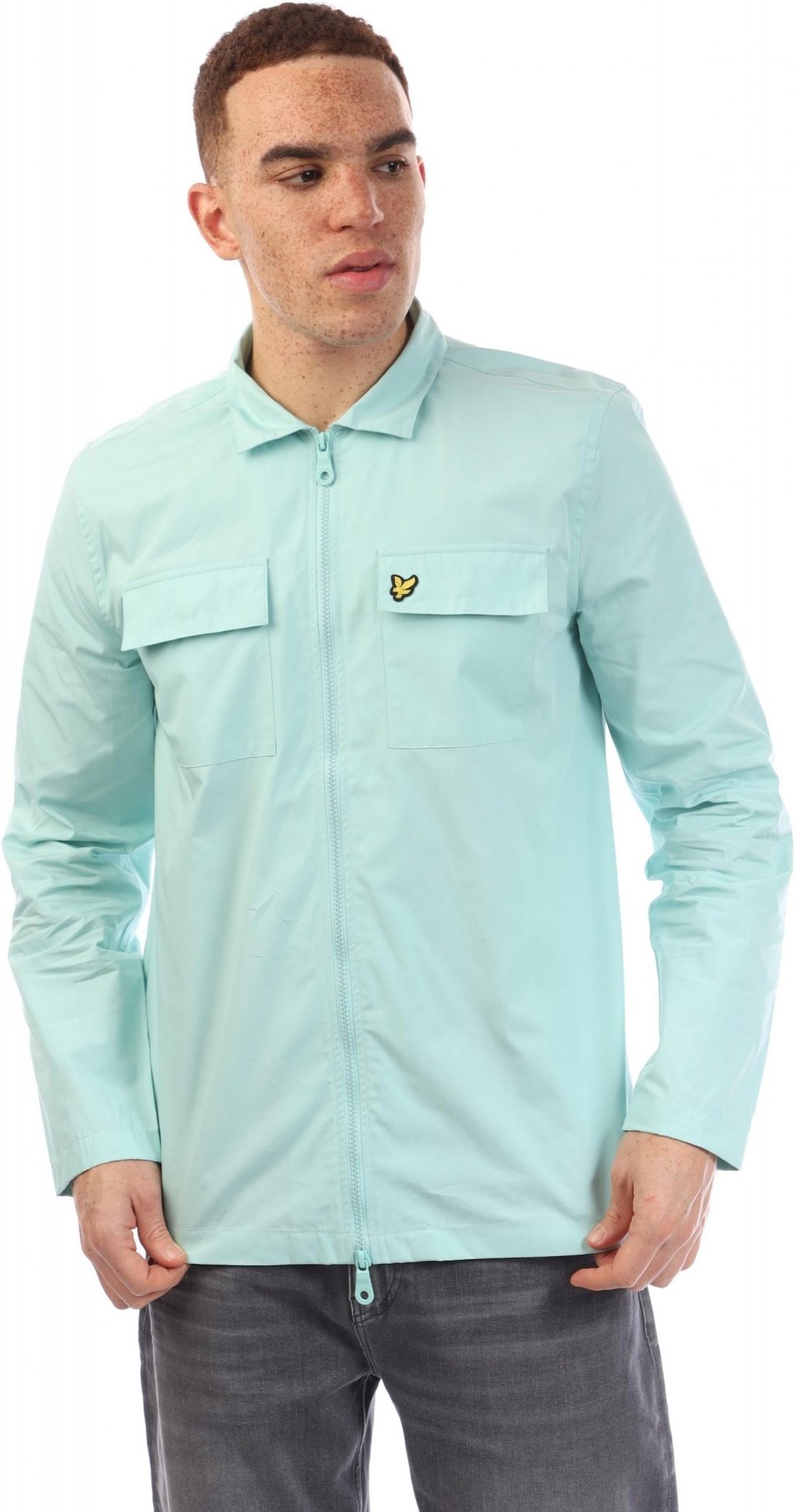 Lyle & Scott - Hemdjacke für Herren, Baumwolle (Blau)
