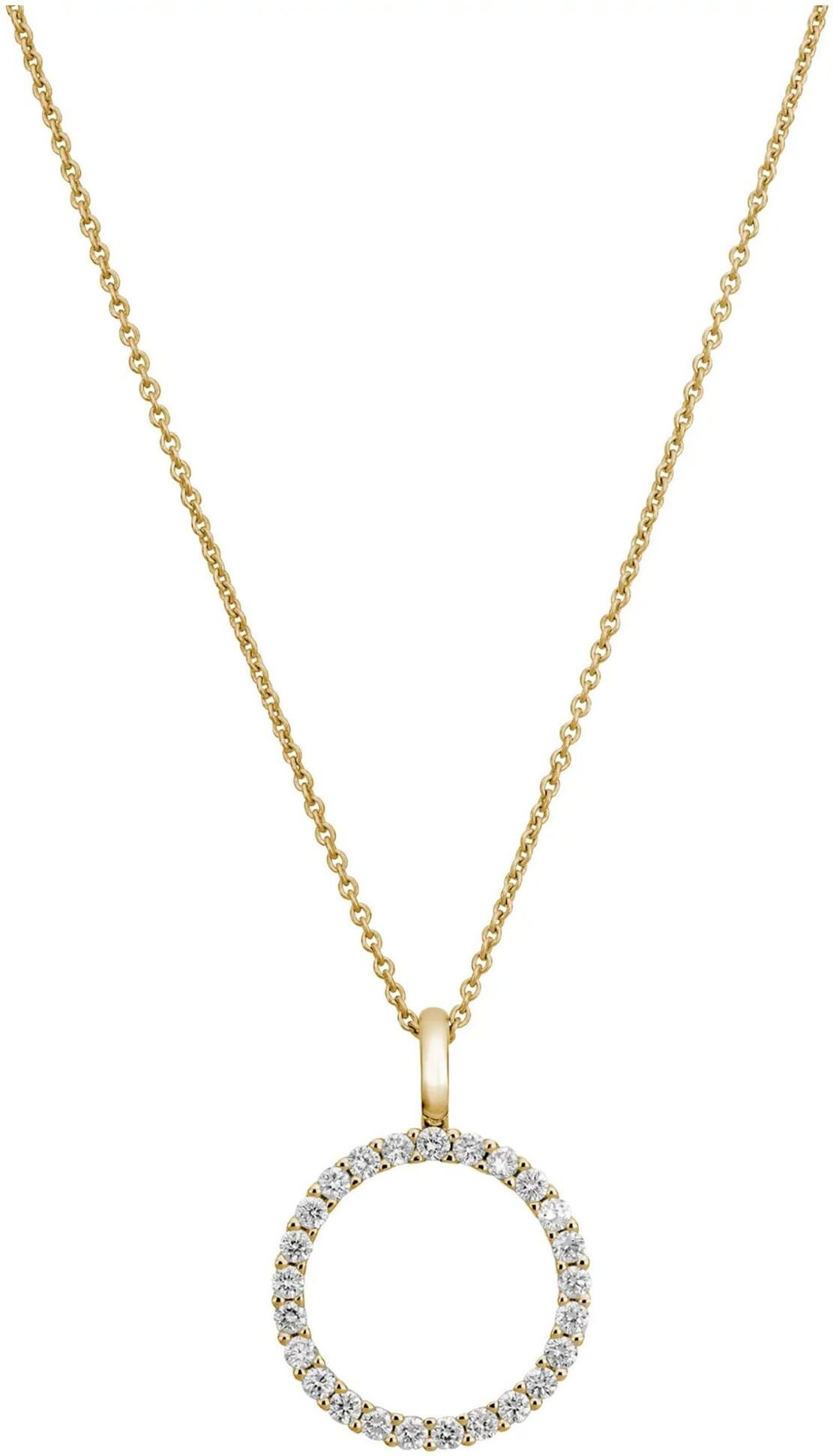 Lyomi Anhänger mit Kette 585/-Gelbgold 25 synth. Diam. 0,51ct.