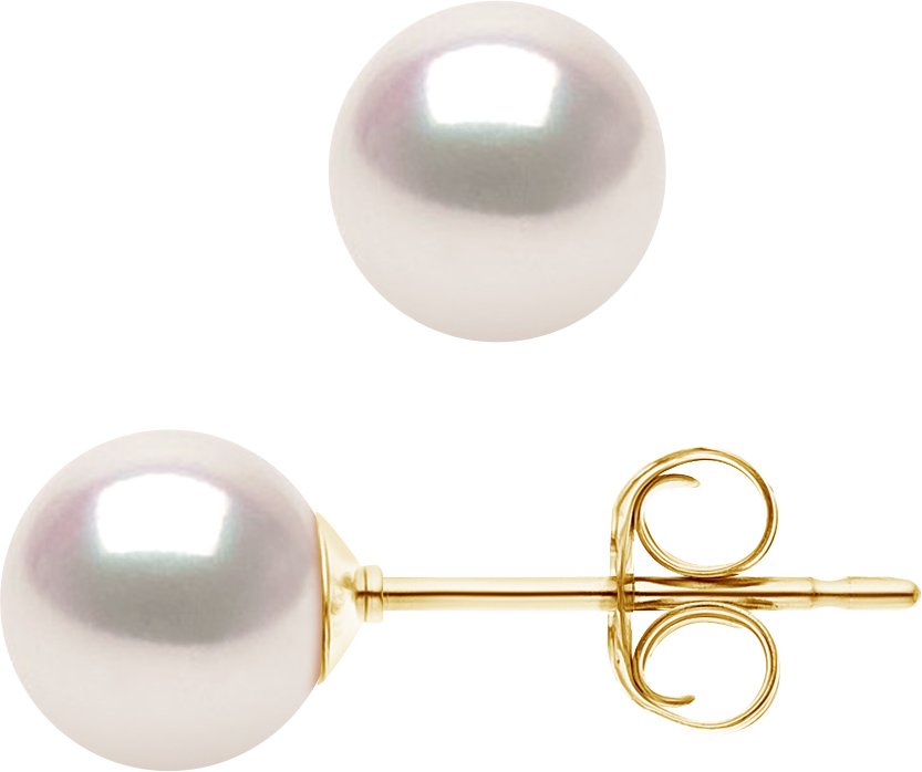 DIADEMA - Ohrringe - Echte japanische Akoya Zuchtperle - Qualität AA+
