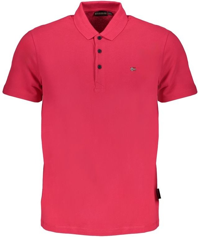 Baumwoll-Polohemd Einfarbig Klassischer Schnitt