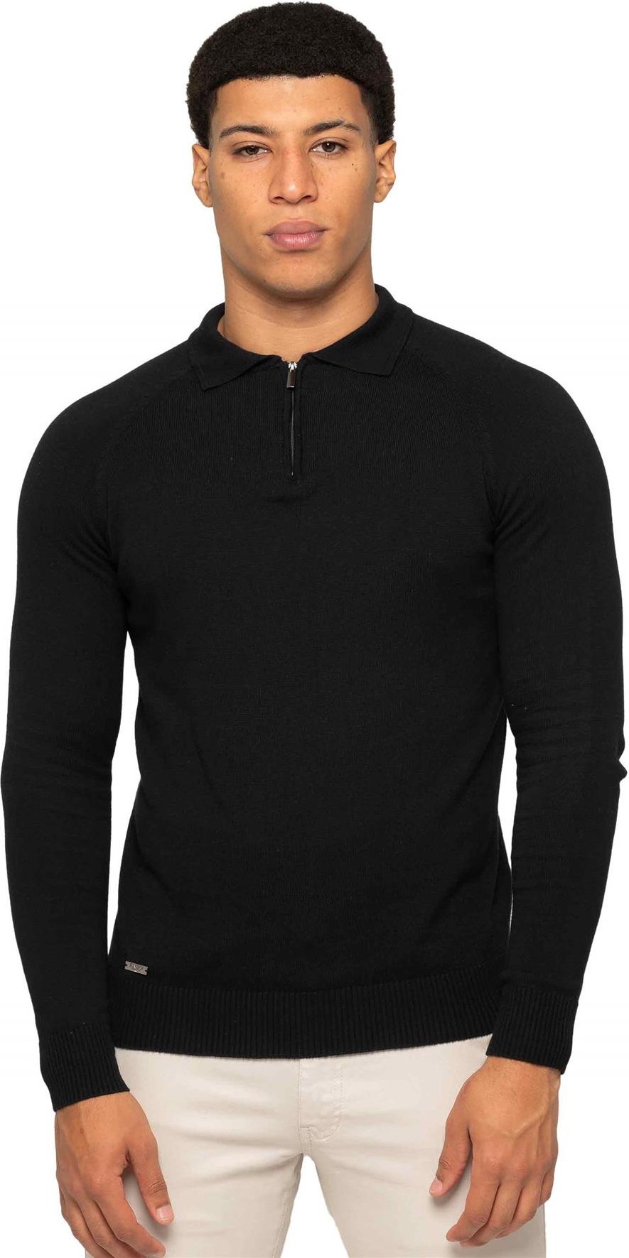 Enzo Milano | Herren Polo-Pullover mit halbem Reißverschluss