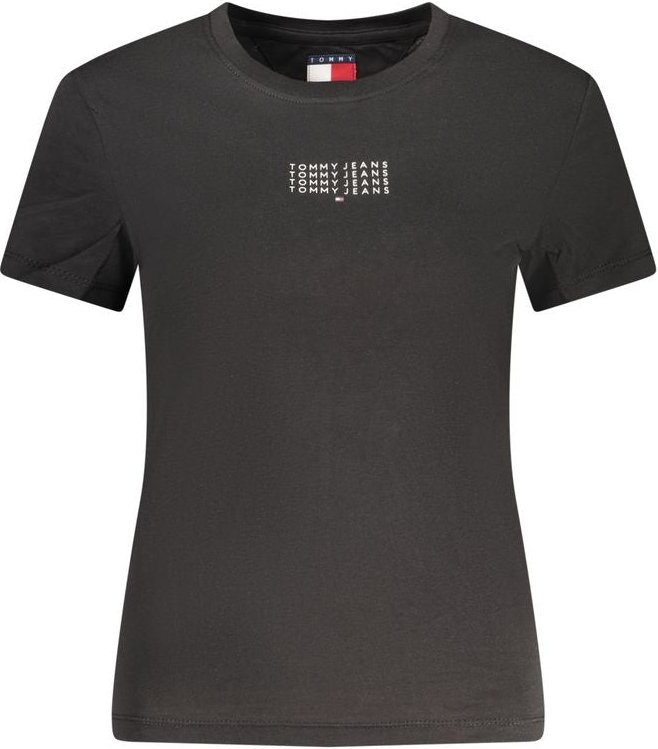 Tommy Hilfiger Schwarzes Baumwoll Damen T-Shirt