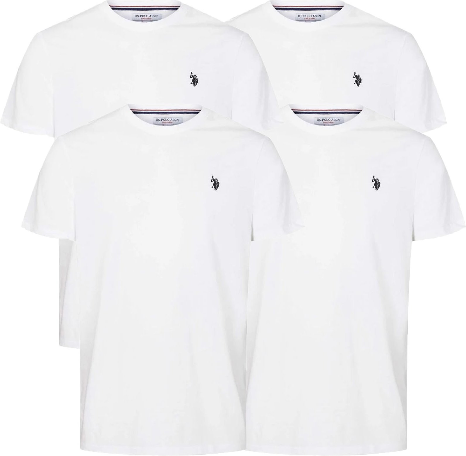 Thumbnail - U.S. Polo Assn. 4 PACK RUNDHALS - T-Shirt basic in Weiß
