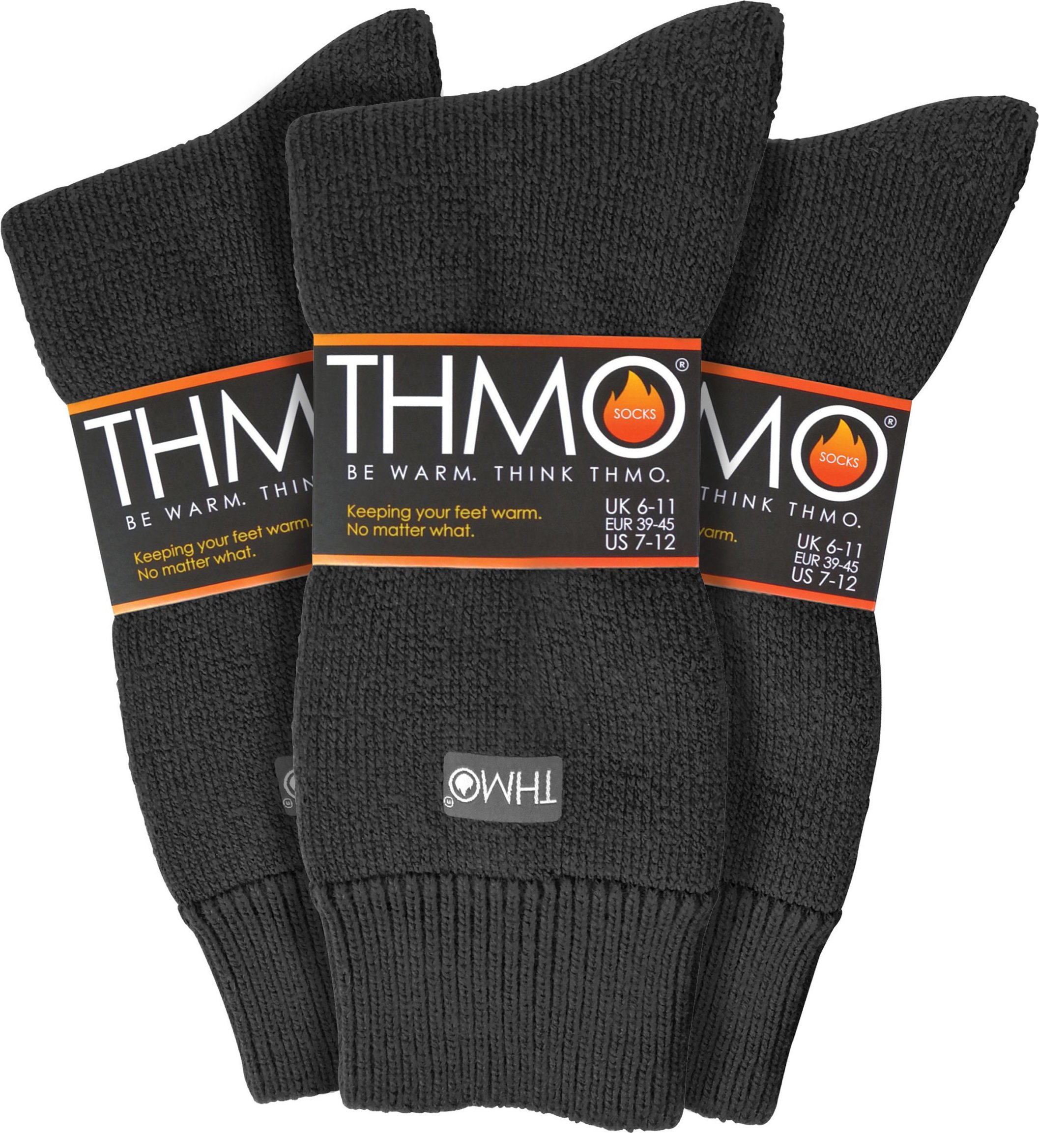 THMO - 3er Pack Multipack Herren dicke warme Wintersocken mit Comfort Top