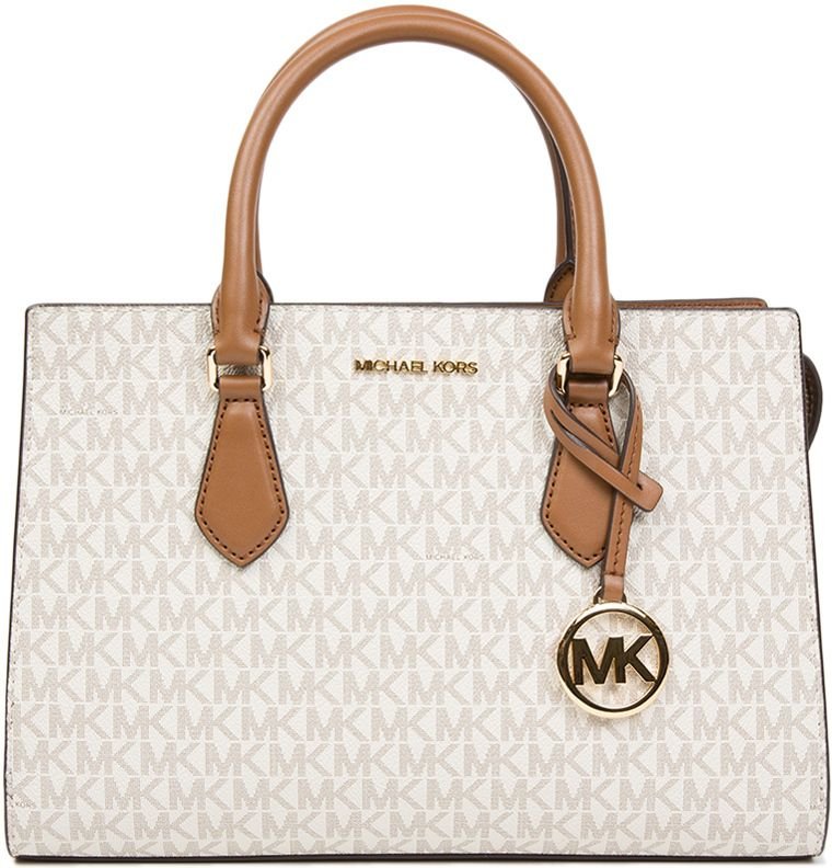 Michael Kors Sheila Medium Center-Zip Schultertasche Cream