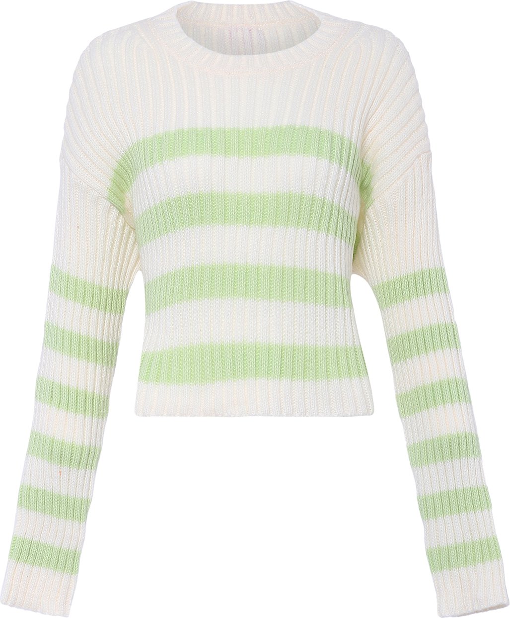 Thumbnail - Mymo Strickpullover Damen WOLLWEISS LIMETTE