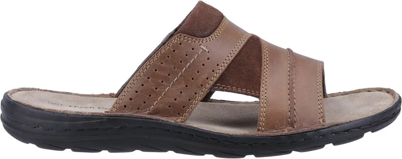 Thumbnail - Hush Puppies - Herren Mules "Archer", Leder (Hellbraun)