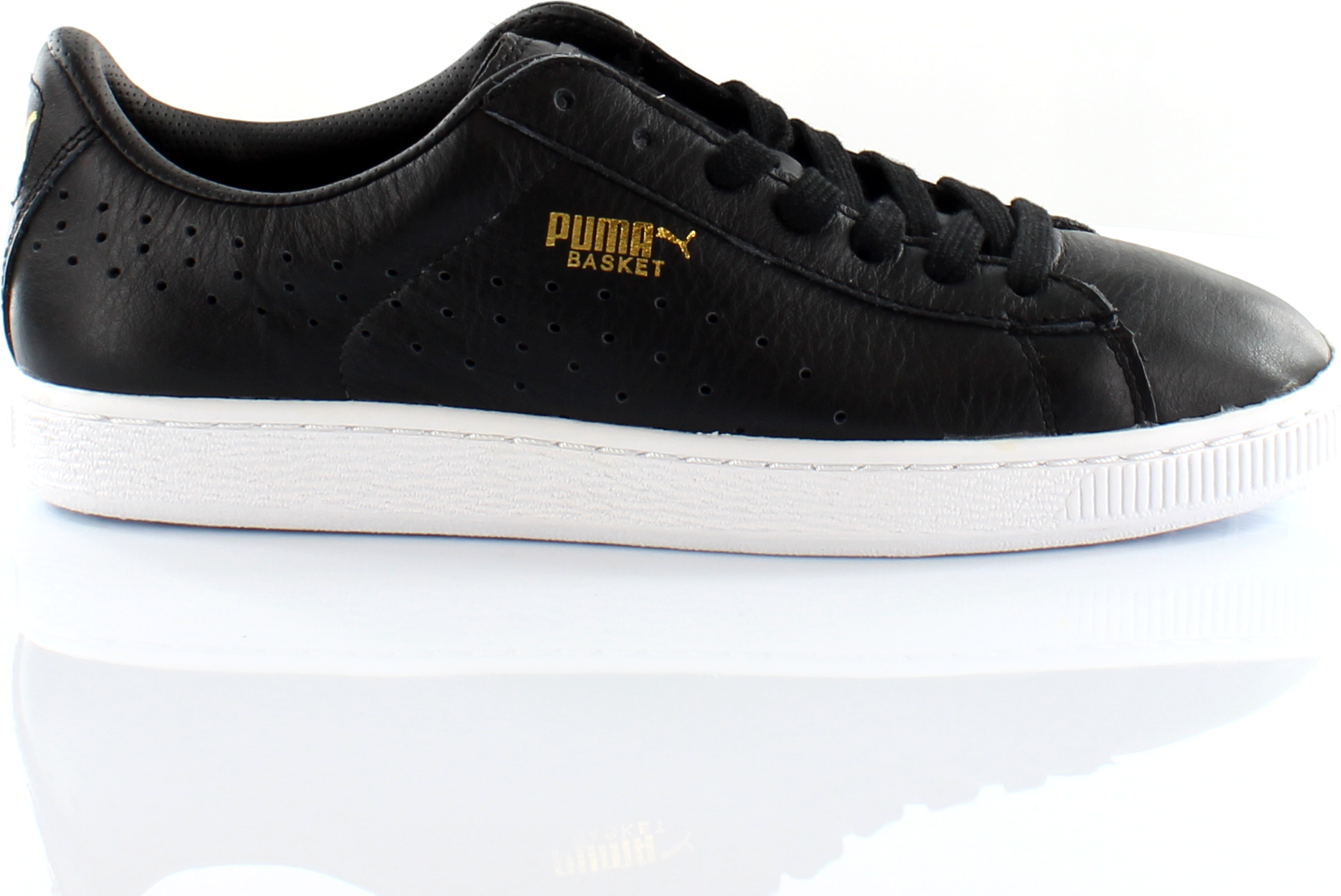 Puma Basket Classic Citi Black Leder Herren Trainer 357349 01