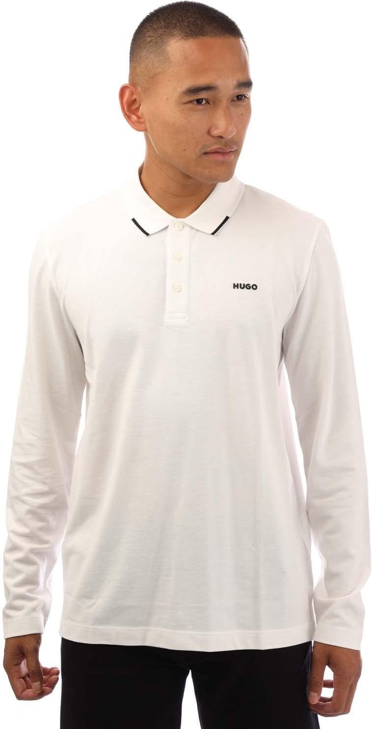 Hugo - "Derrikos" Poloshirt für Herren, Langärmlig (Natürlich)