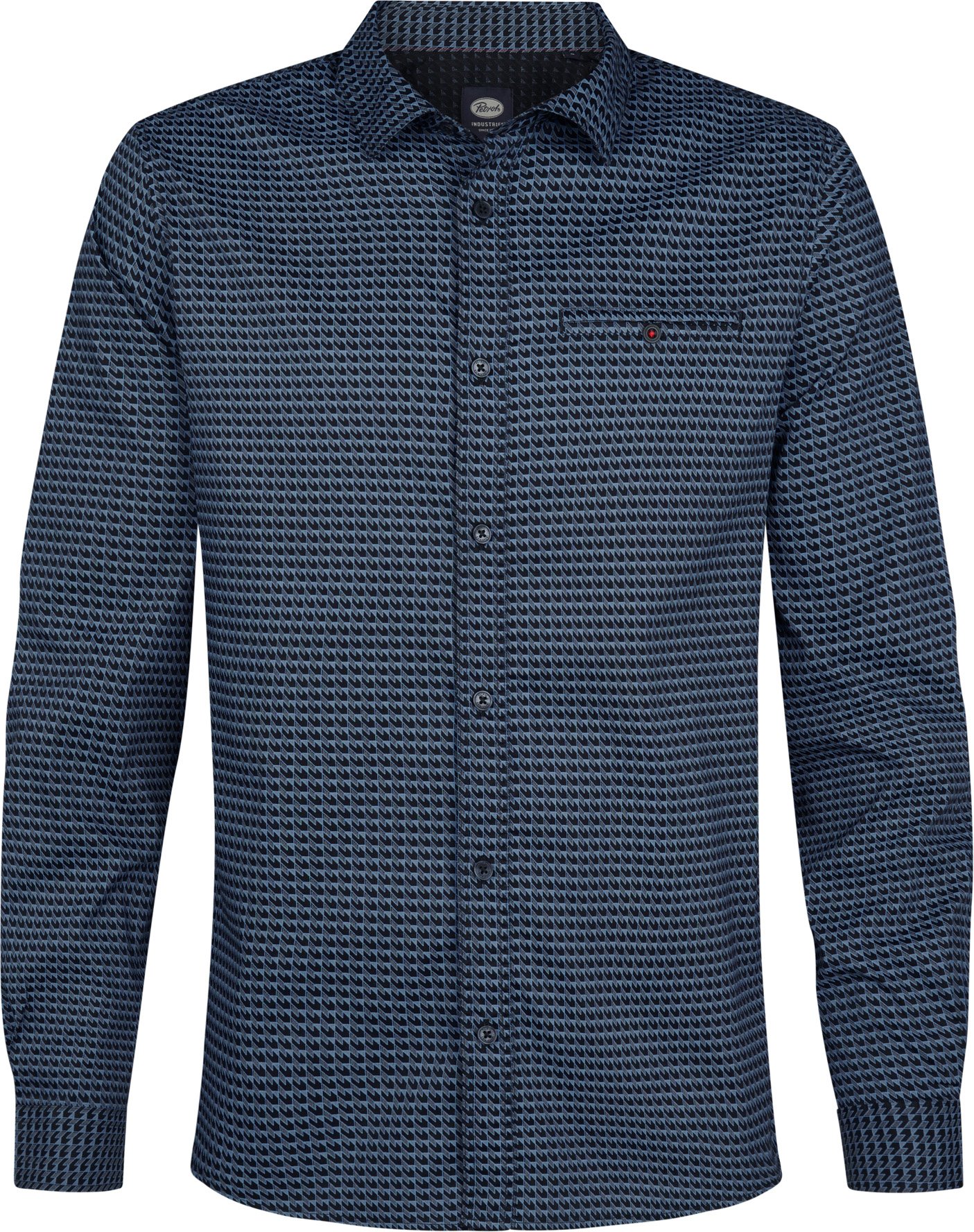 Petrol Industries - All-over Print Hemd Fond du Lac Herren - Blau