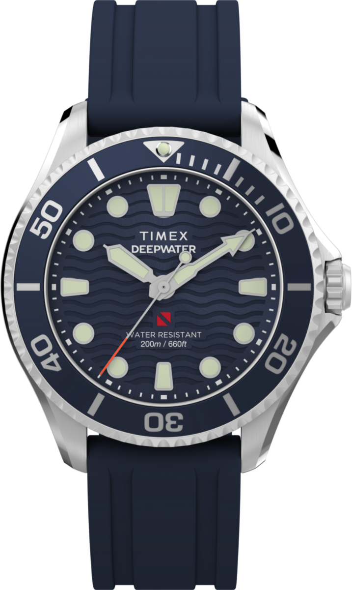 Timex Deep Water Meridian Blau Unisex Armbanduhr TW2Y40300