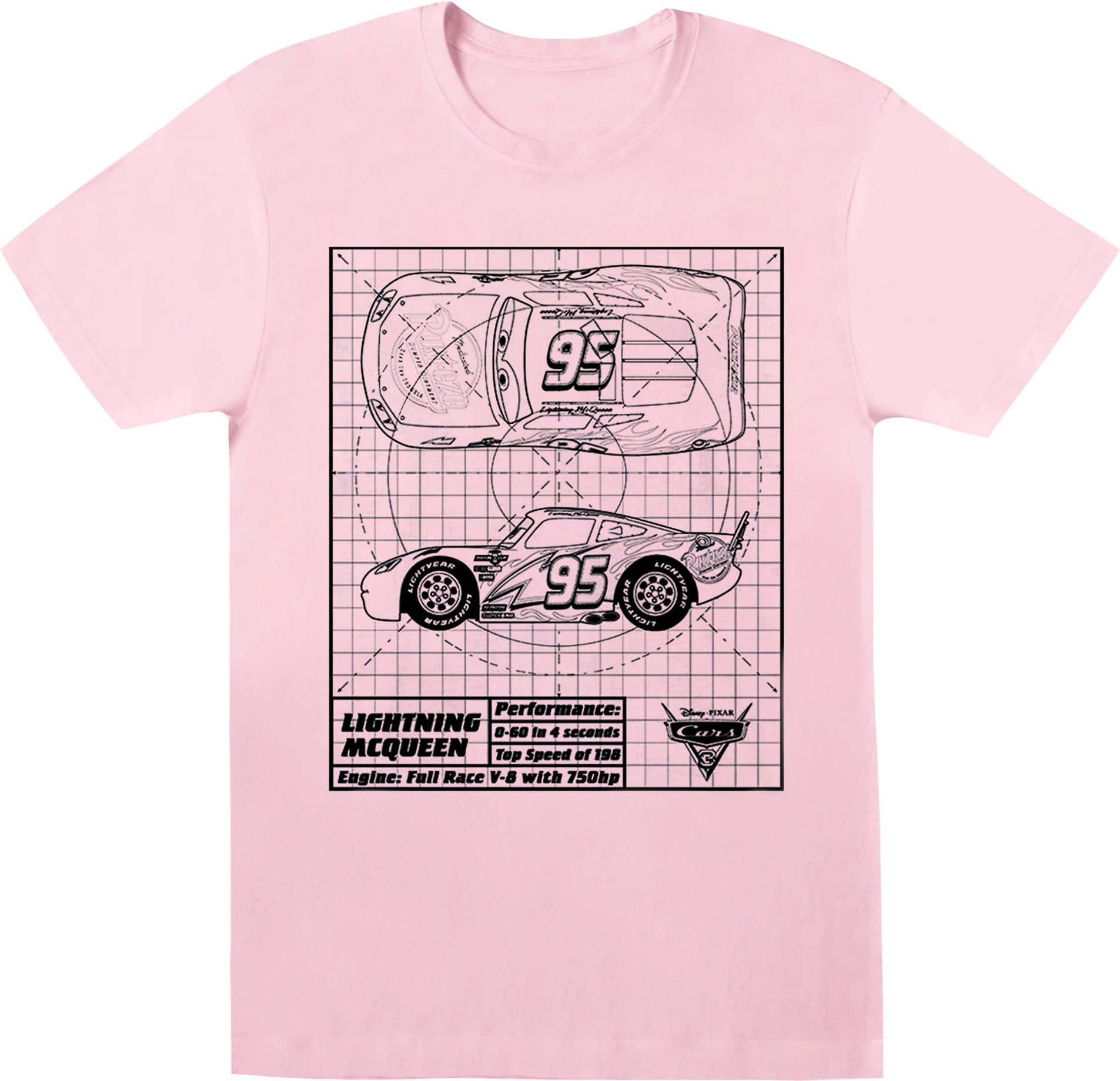Disney - "Cars" T-Shirt für Damen (Babyrosa)