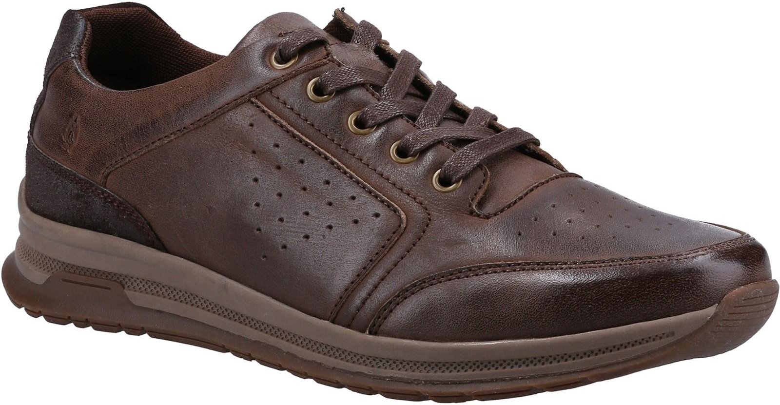Thumbnail - Hush Puppies Herren Joseph Leder Turnschuhe (Hellbraun)
