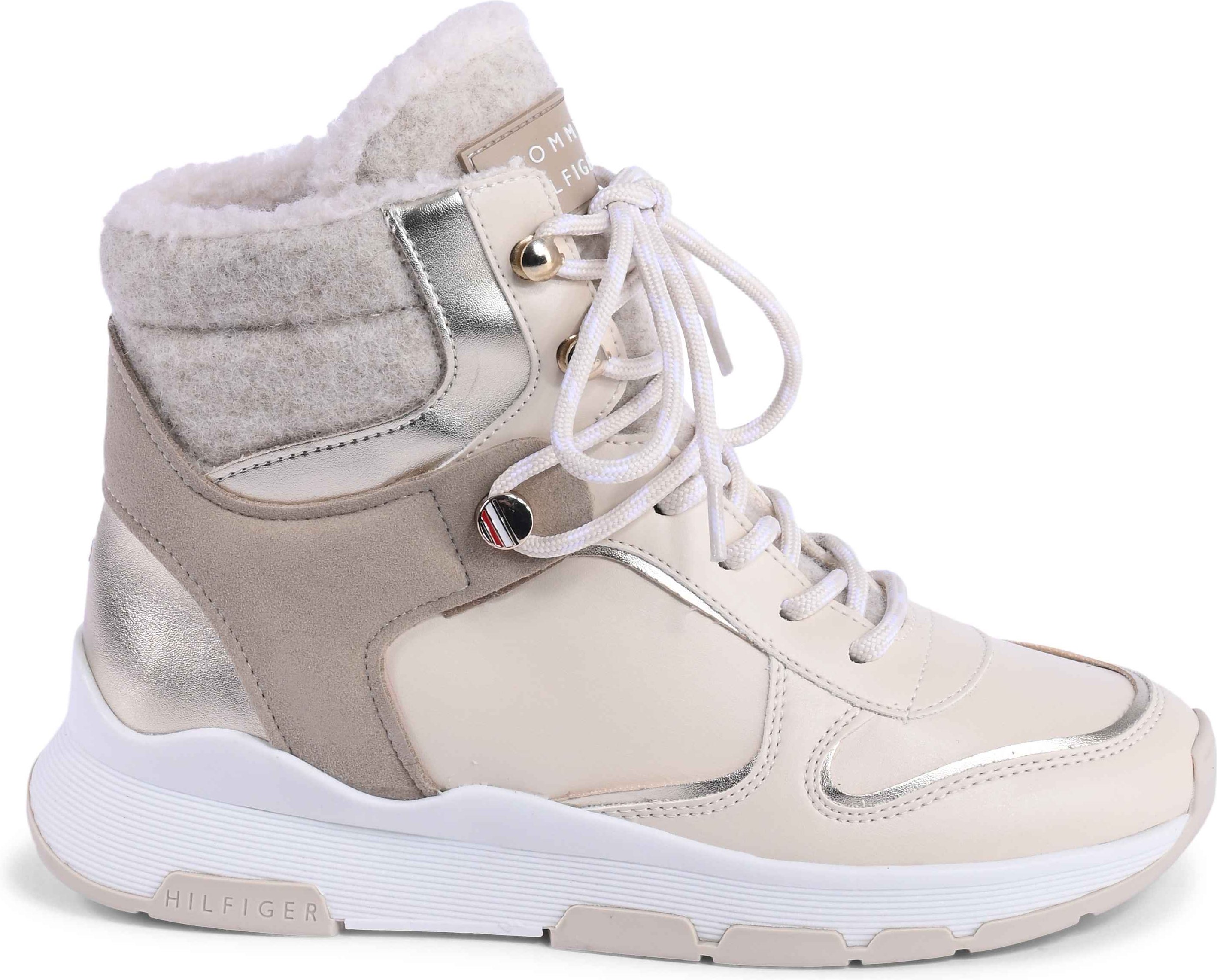 Hochschaft Sneaker Stiefel mit Sherpa-Futter
