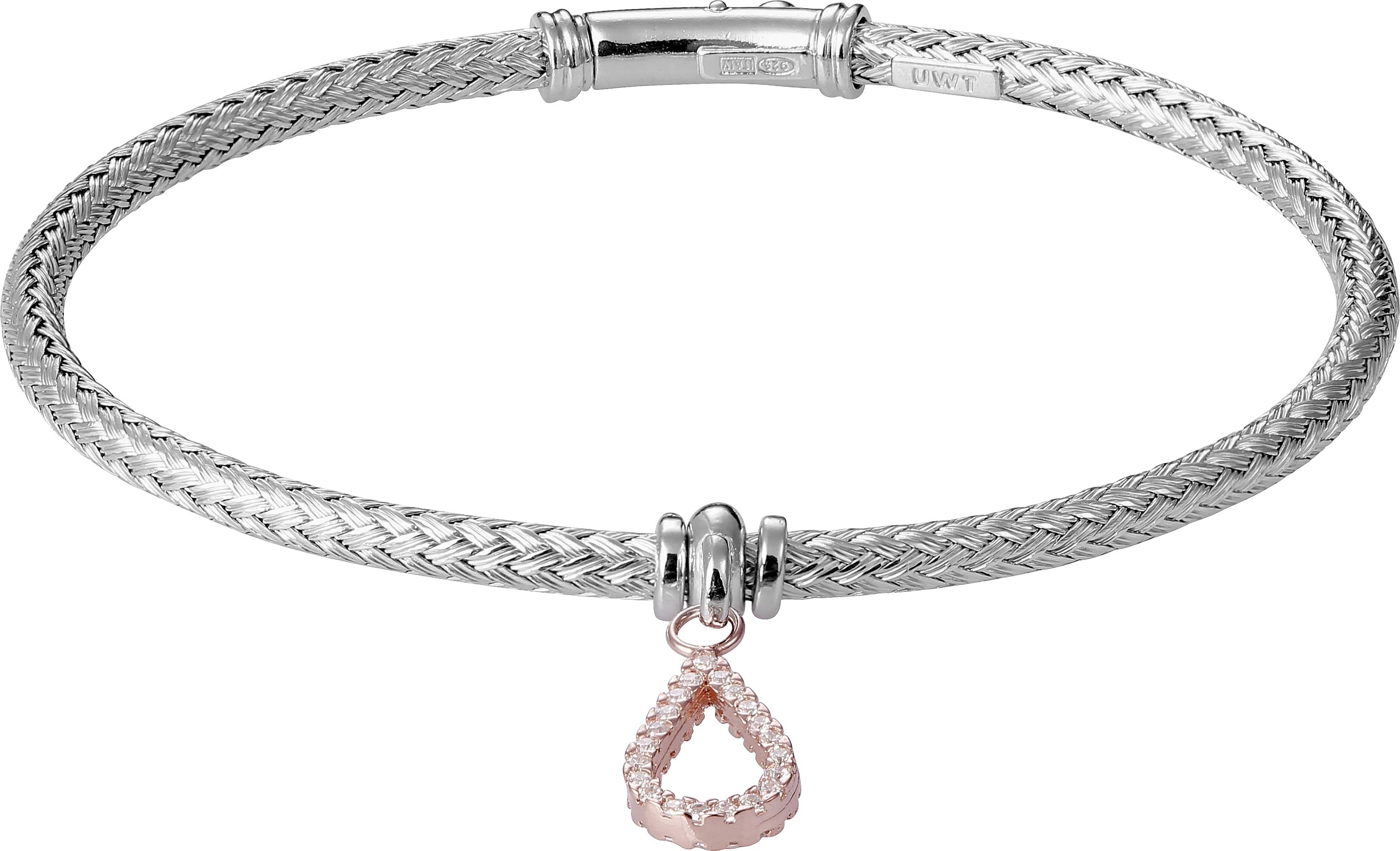 Orphelia Damen 925 Sterlingsilber Armband - Silber/Rose ZA-7398