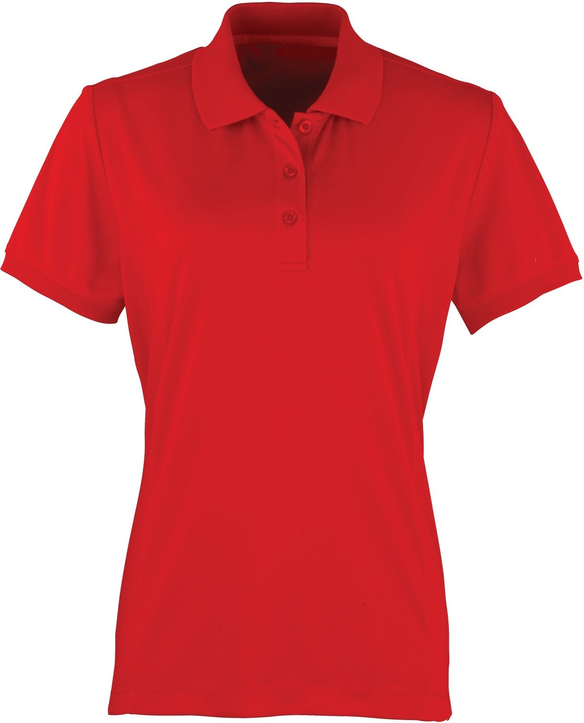 Premier Damen Coolchecker Piqué Polo-Shirt / Polohemd, Kurzarm (Rot)