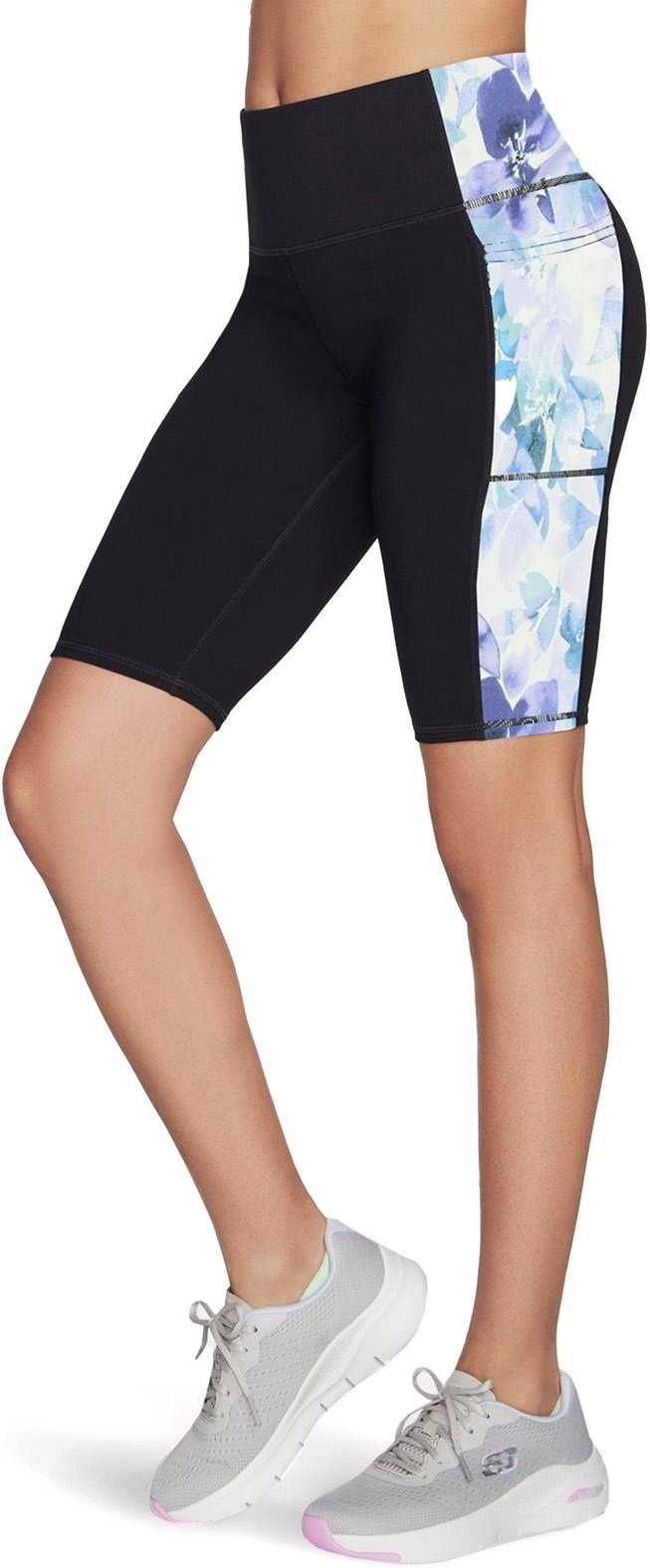 Skechers Performance GoWalk Seascape Floral 10' Fahrradshorts Nylon Damen Lila Activewear Shorts