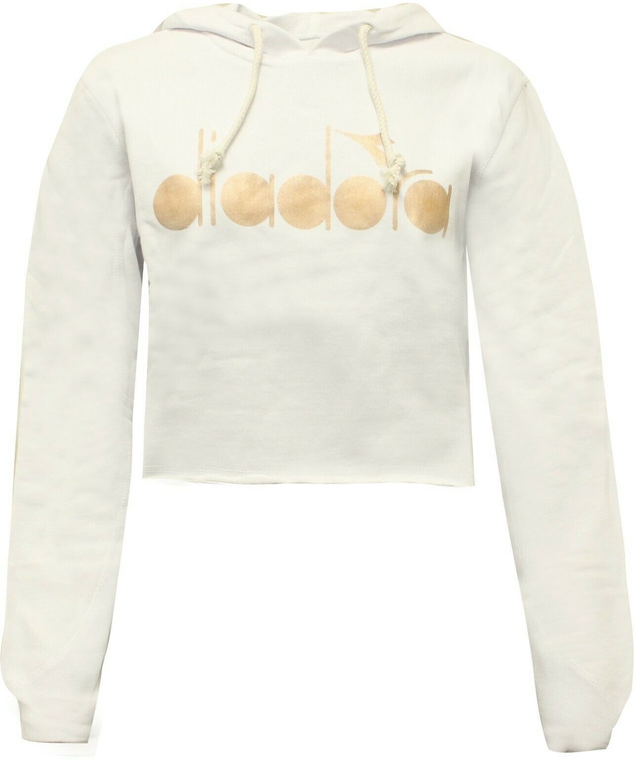 Diadora Cropped Womens White Hoodie
