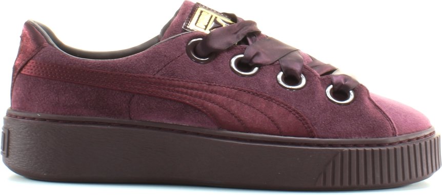 Puma -Plattform Kuss Velvet Womens Burgund Trainer