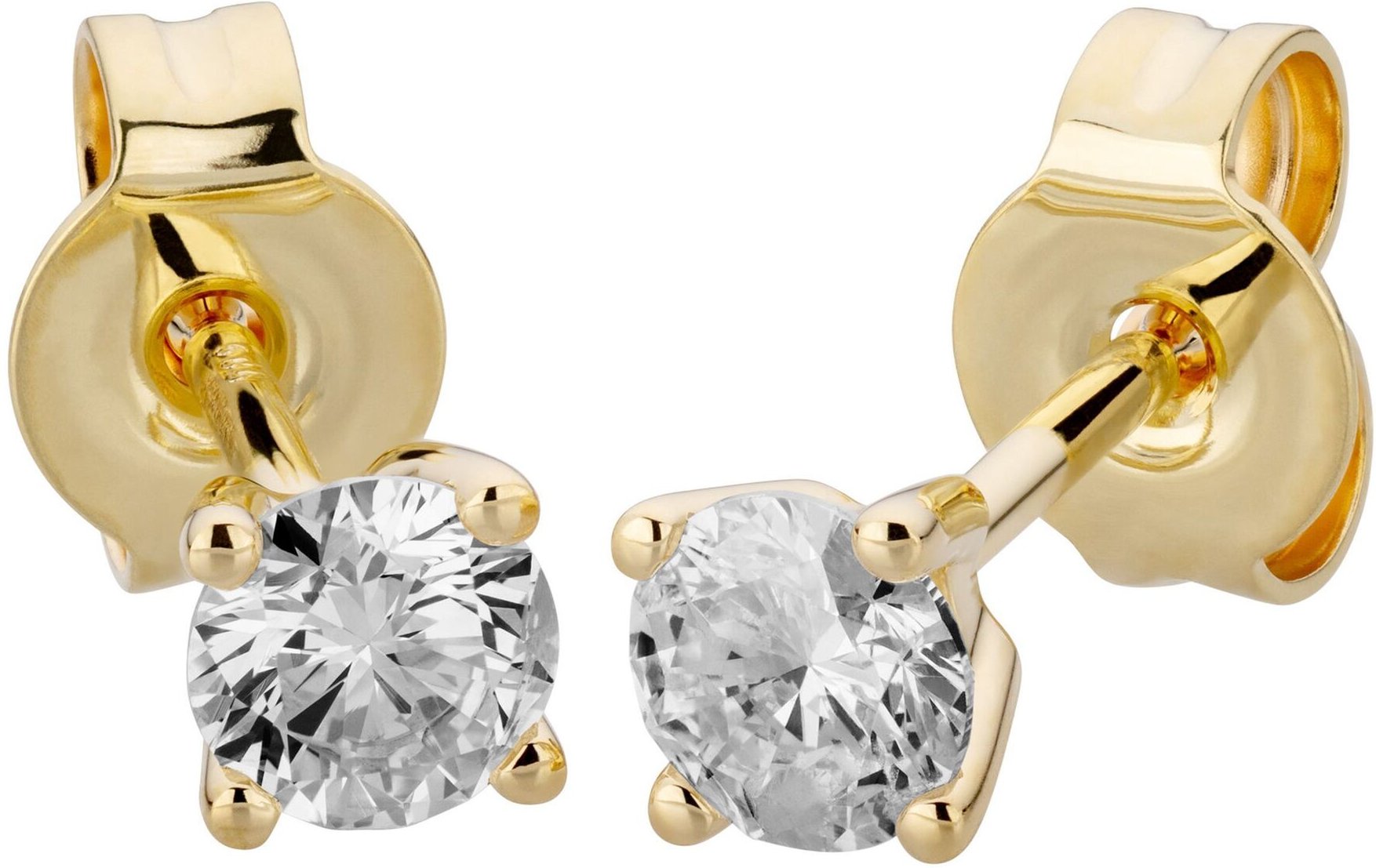 Orolino Ohrstecker 585/- Gelbgold 2 Brill. 0,50ct. H/P2