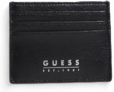 Schwarzer Lederkartenhalter