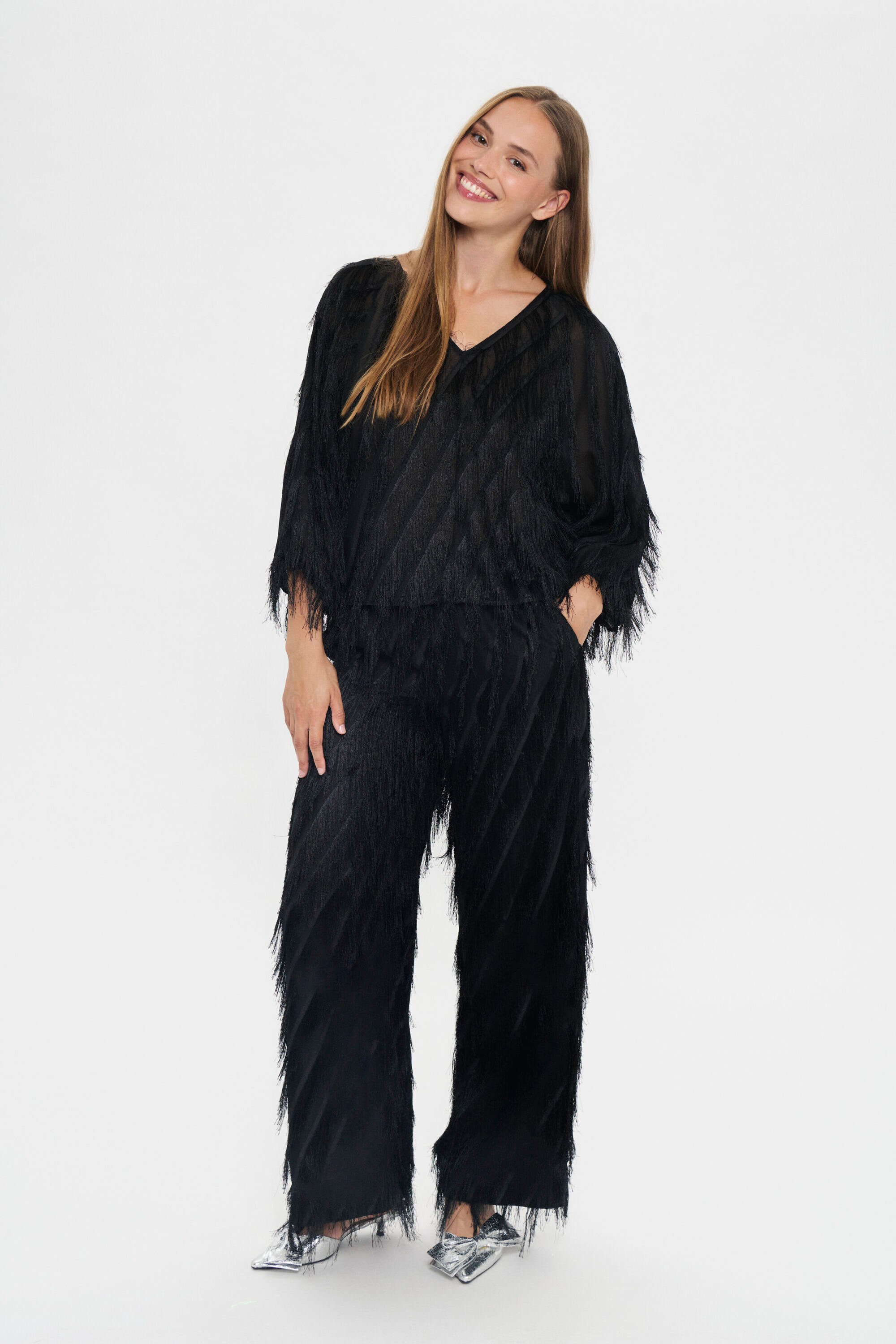 Langarm-Bluse NancySZ Langarm-Bluse Lockere Passform