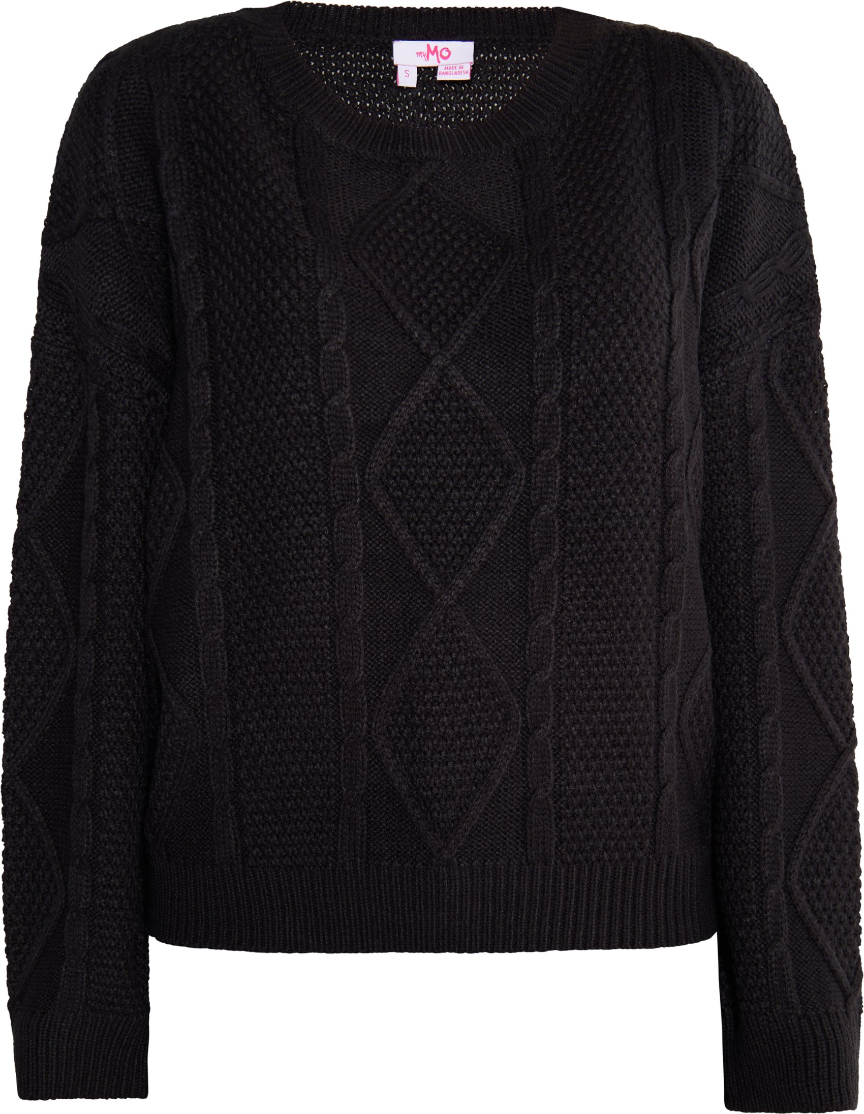 Mymo Strickpullover Damen schwarz