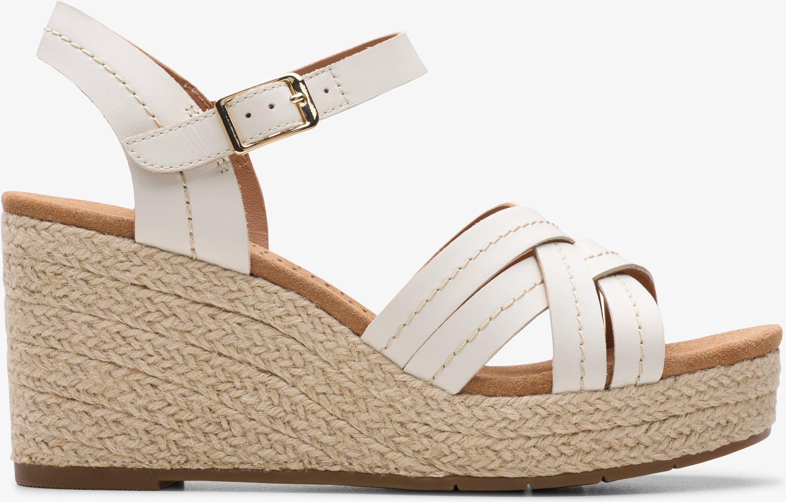 Sabina Riemencreme Leder-Sandalen