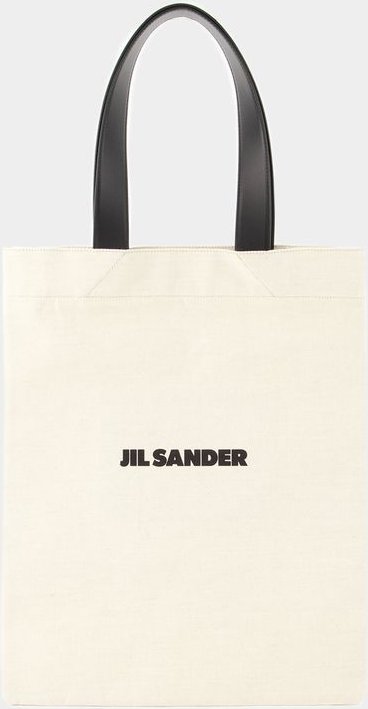 Cabas Book Tote - Jil Sander - Baumwolle - Beige