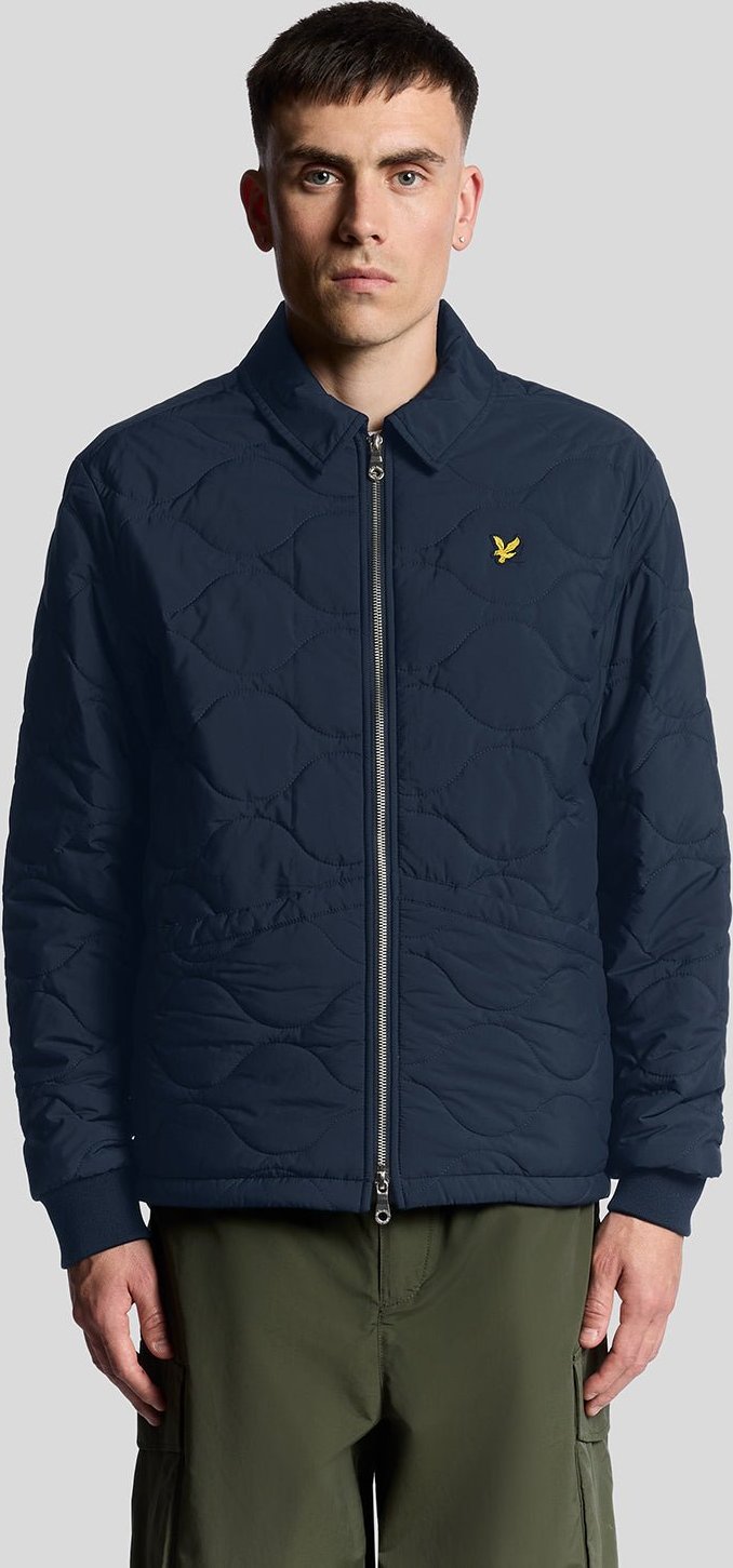 Lyle & Scott Wasserabweisende Ripstop-Steppjacke – Marineblau