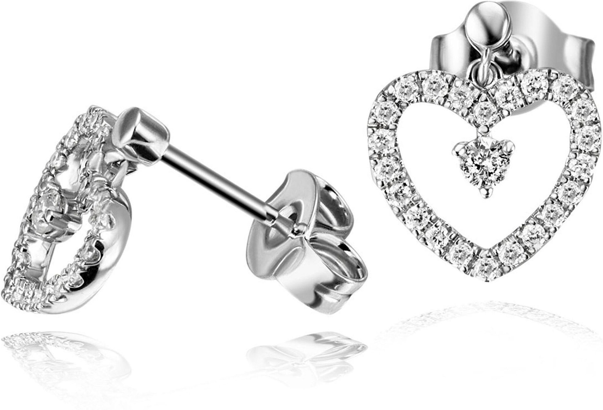 Goldmaid Ohrstecker 585 Weißgold Glänzend 46 Brillanten weiß