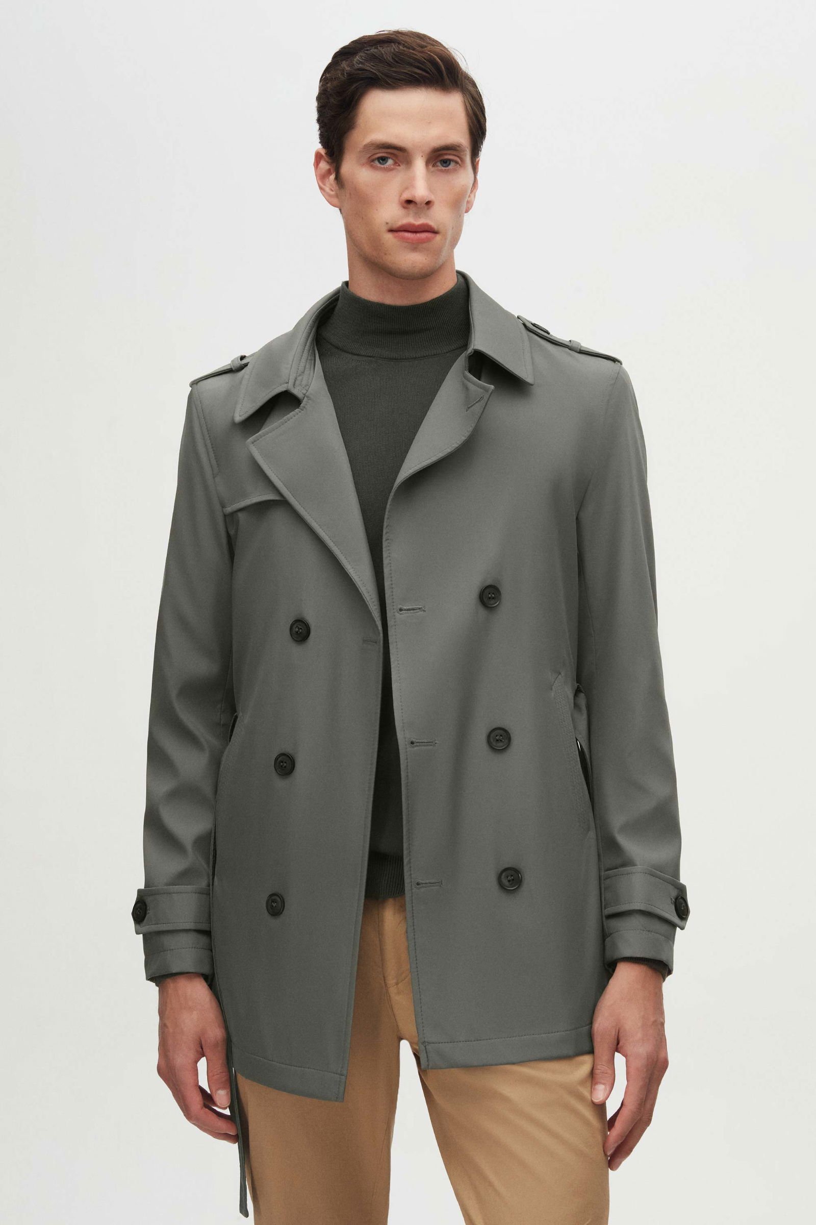 Ds Damat Regular Fit Schulterklappen Gürtel Trenchcoat